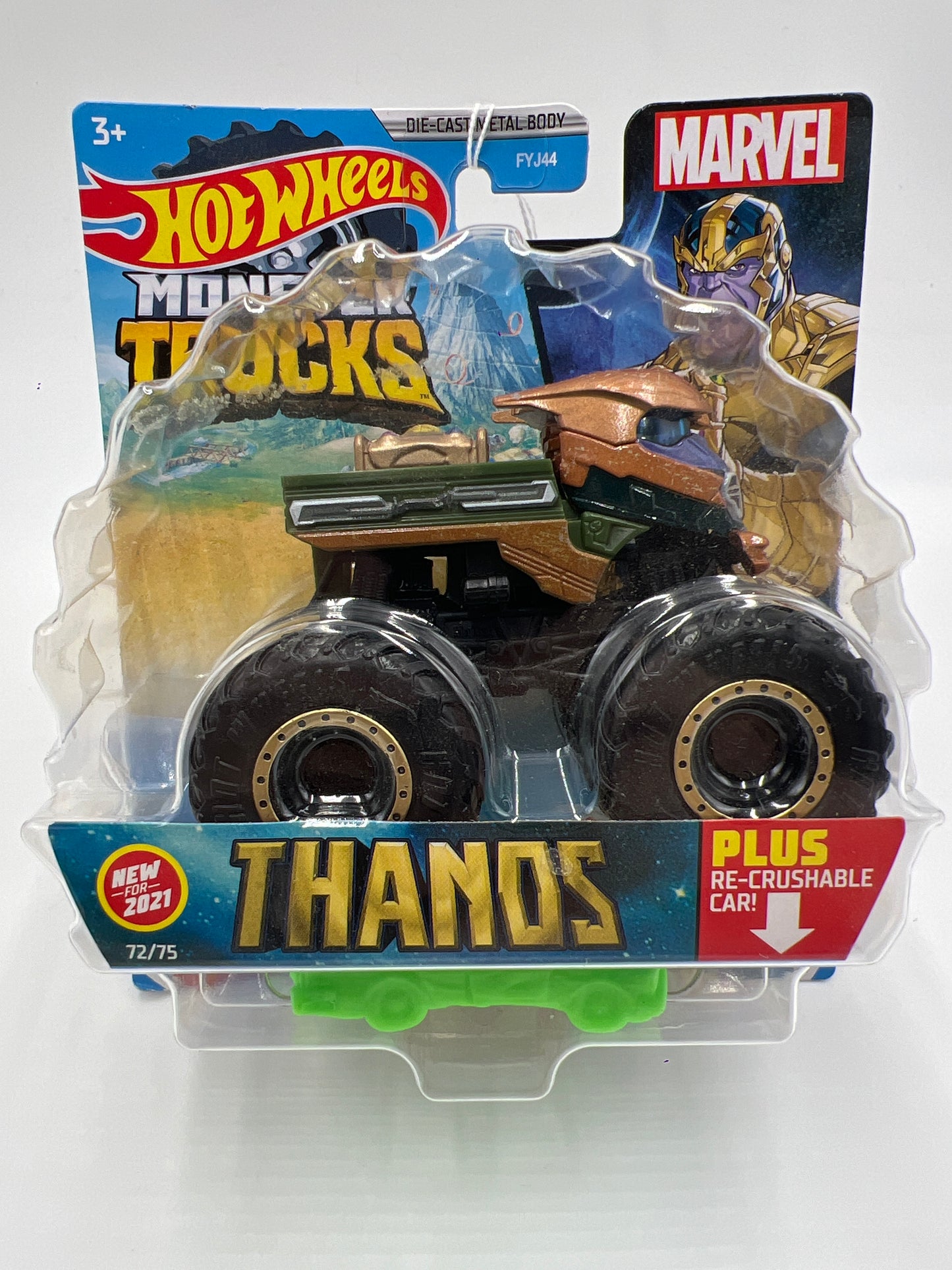 2021 Hot Wheels Monster Trucks Marvel #72 Thanos 131E