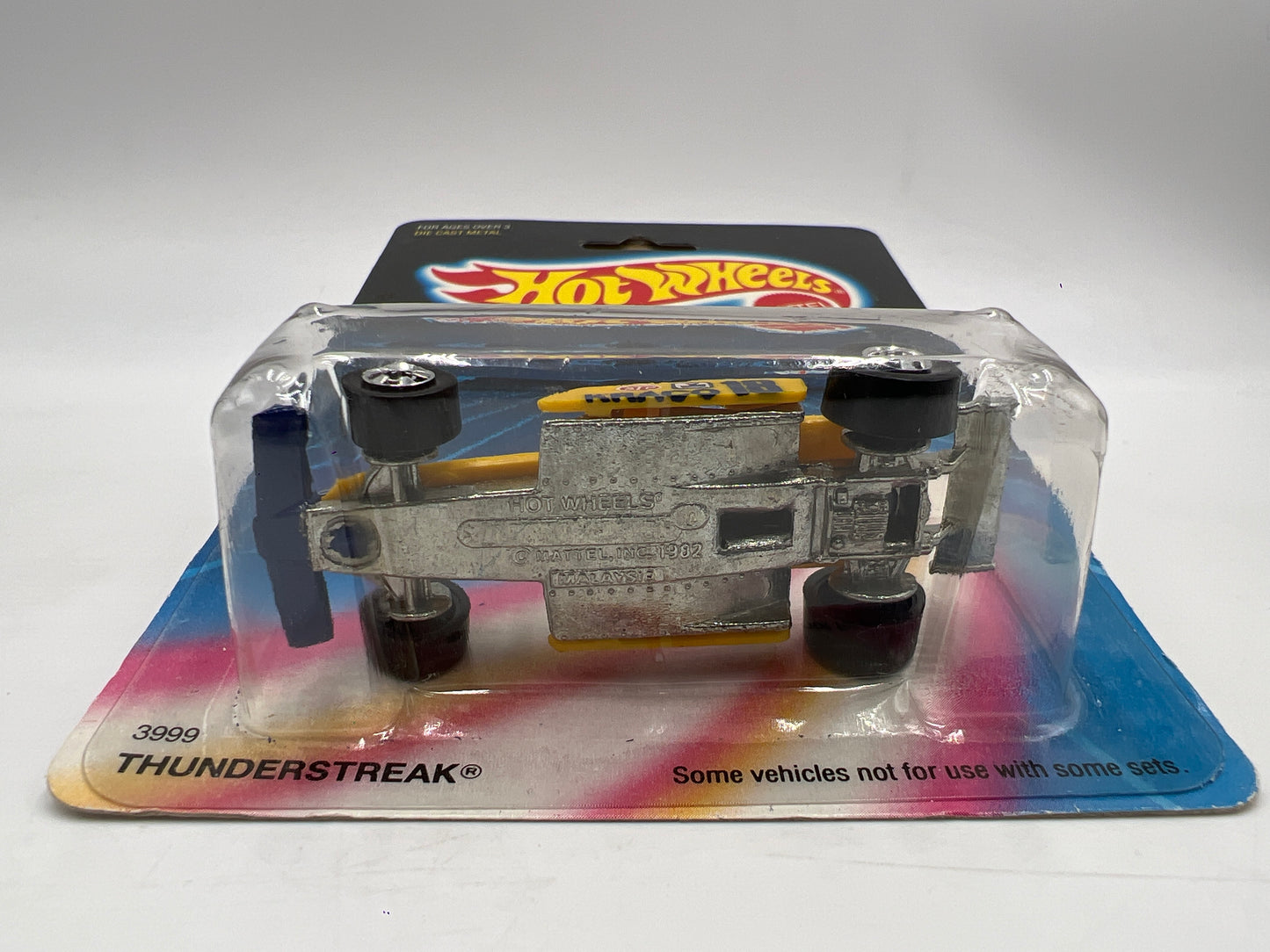 Hot Wheels Original 1987 #3999 Thunderstreak Blue/Yellow W/Protector