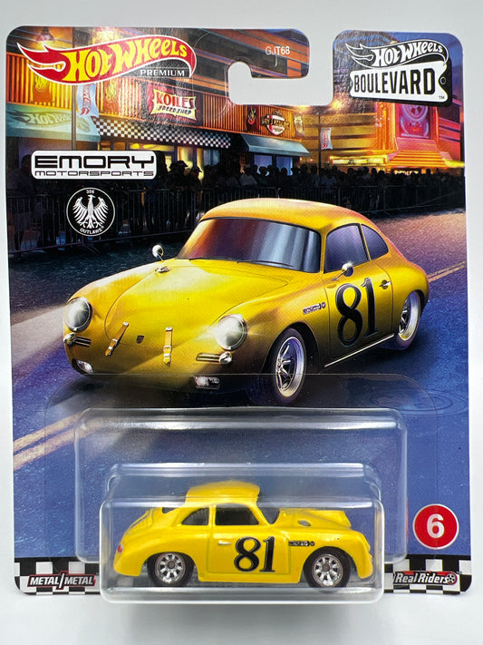 Hot Wheels Premium Boulevard #6 Porsche 356 Outlaw Yellow W/Protector