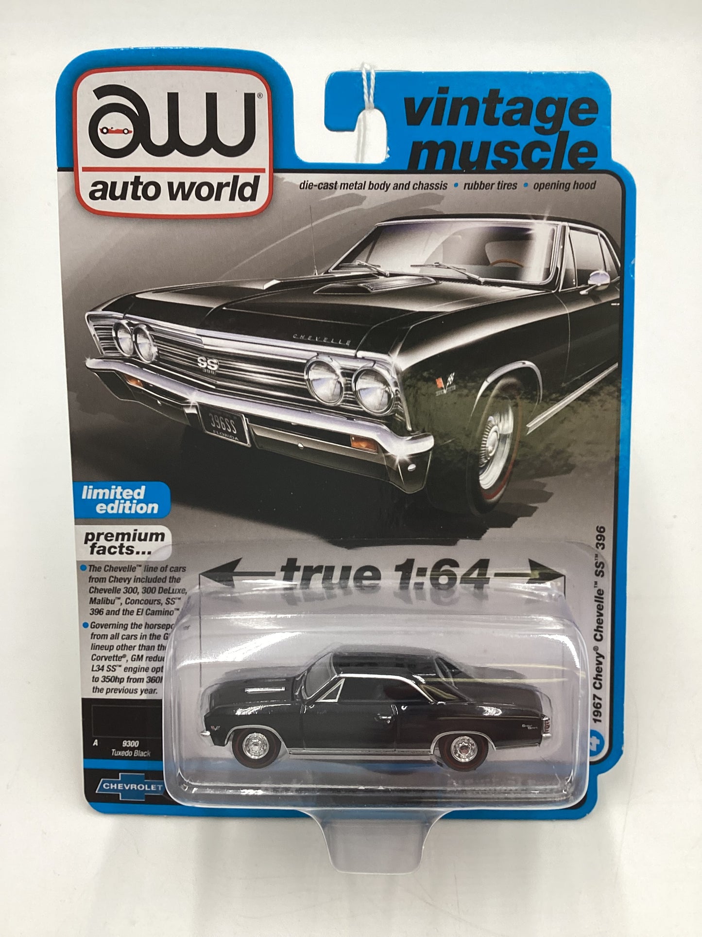 Auto World Vintage Muscle Release 4 Version A 1967 Chevy Chevelle SS 396 Black 183G