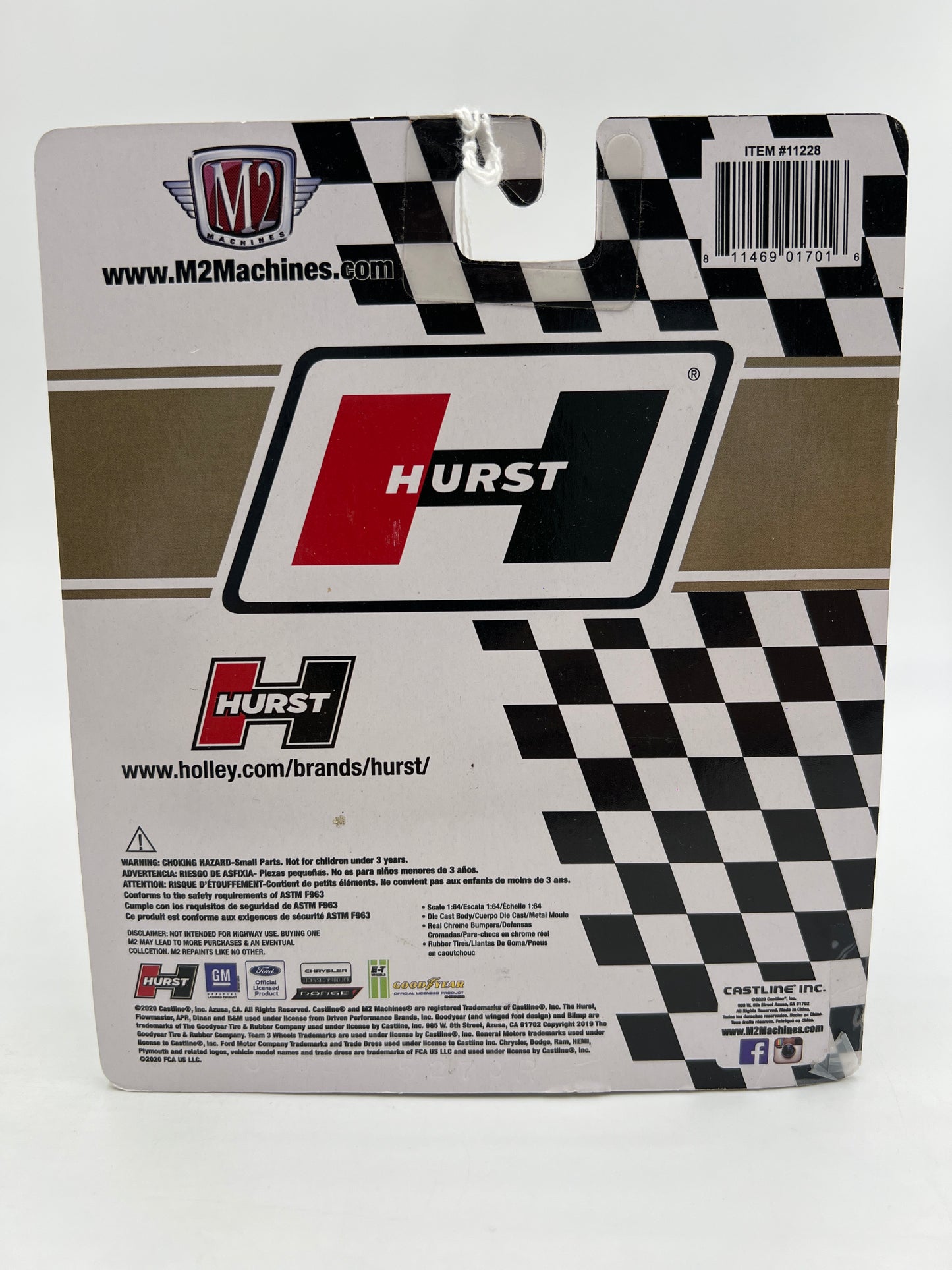 M2 Machines Auto-Drivers Walmart Exclusive CHASE Hurst 1970 Ford Mustang 428 SCJ Black WMTS01 Card Not Perfect