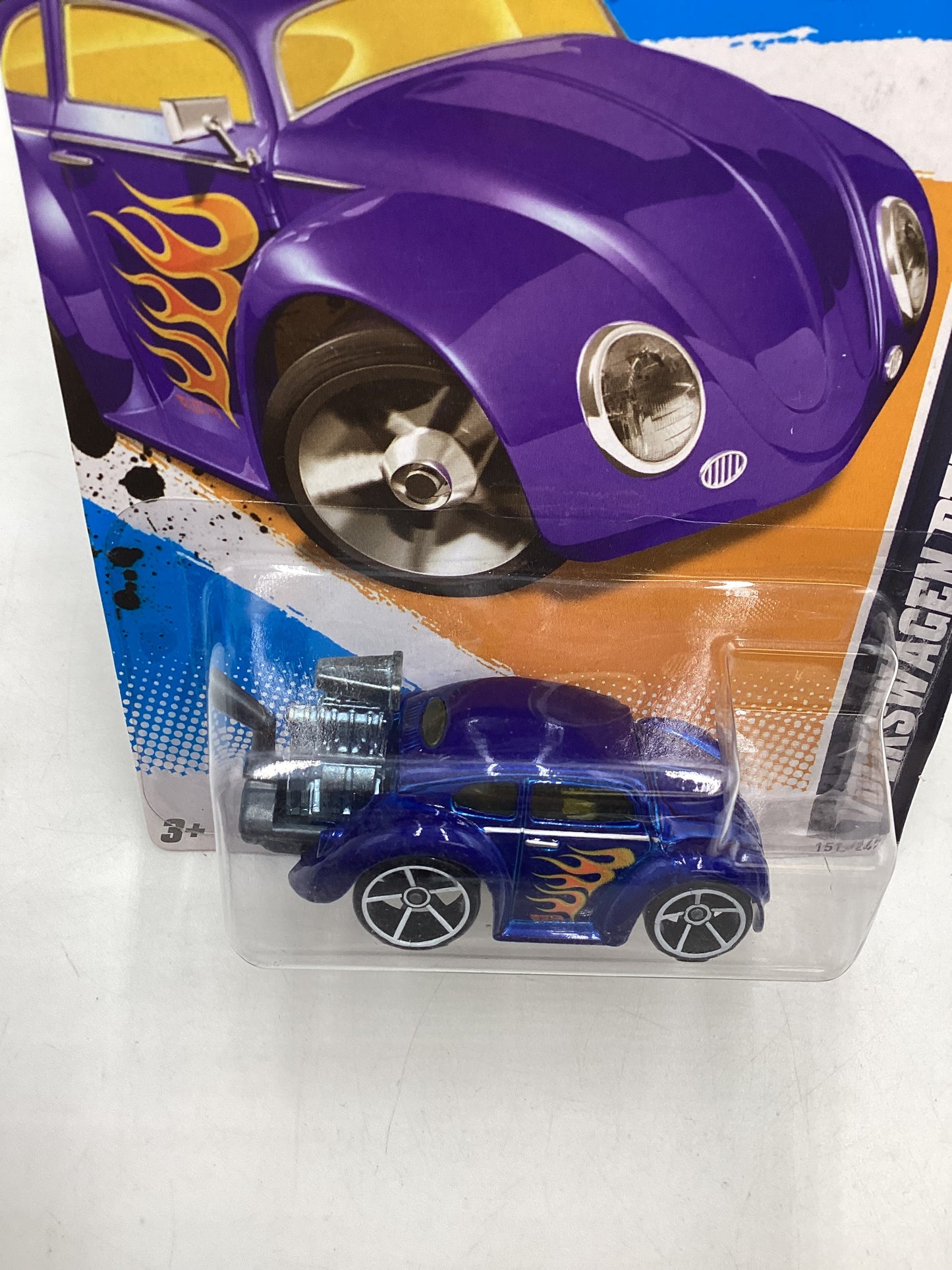 2012 HW Heat Fleet #151 Volkswagen Beetle Tooned Blue 96B