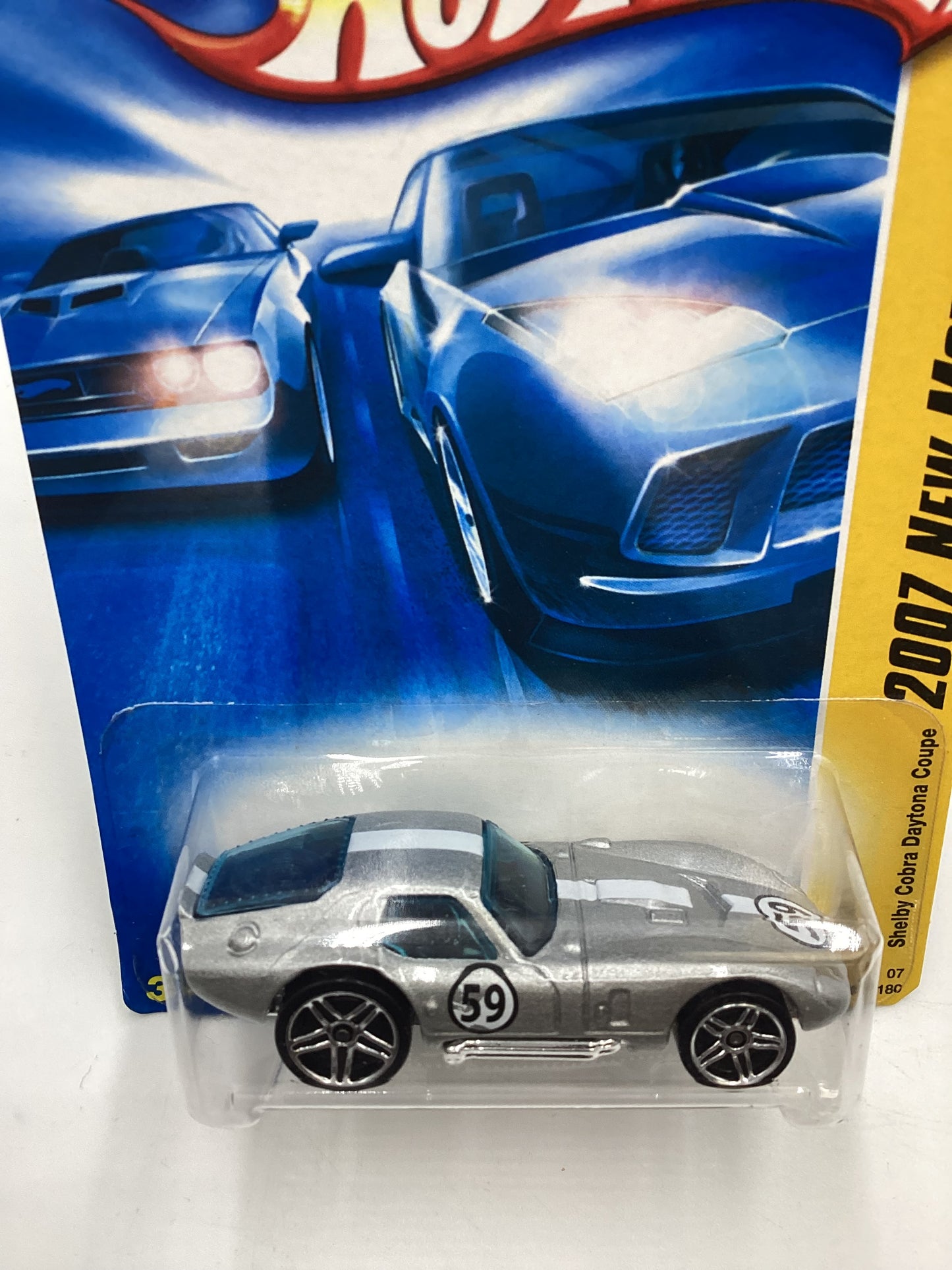 2007 Hot Wheels New Models #6 Shelby Cobra Daytona Coupe Silver 21A