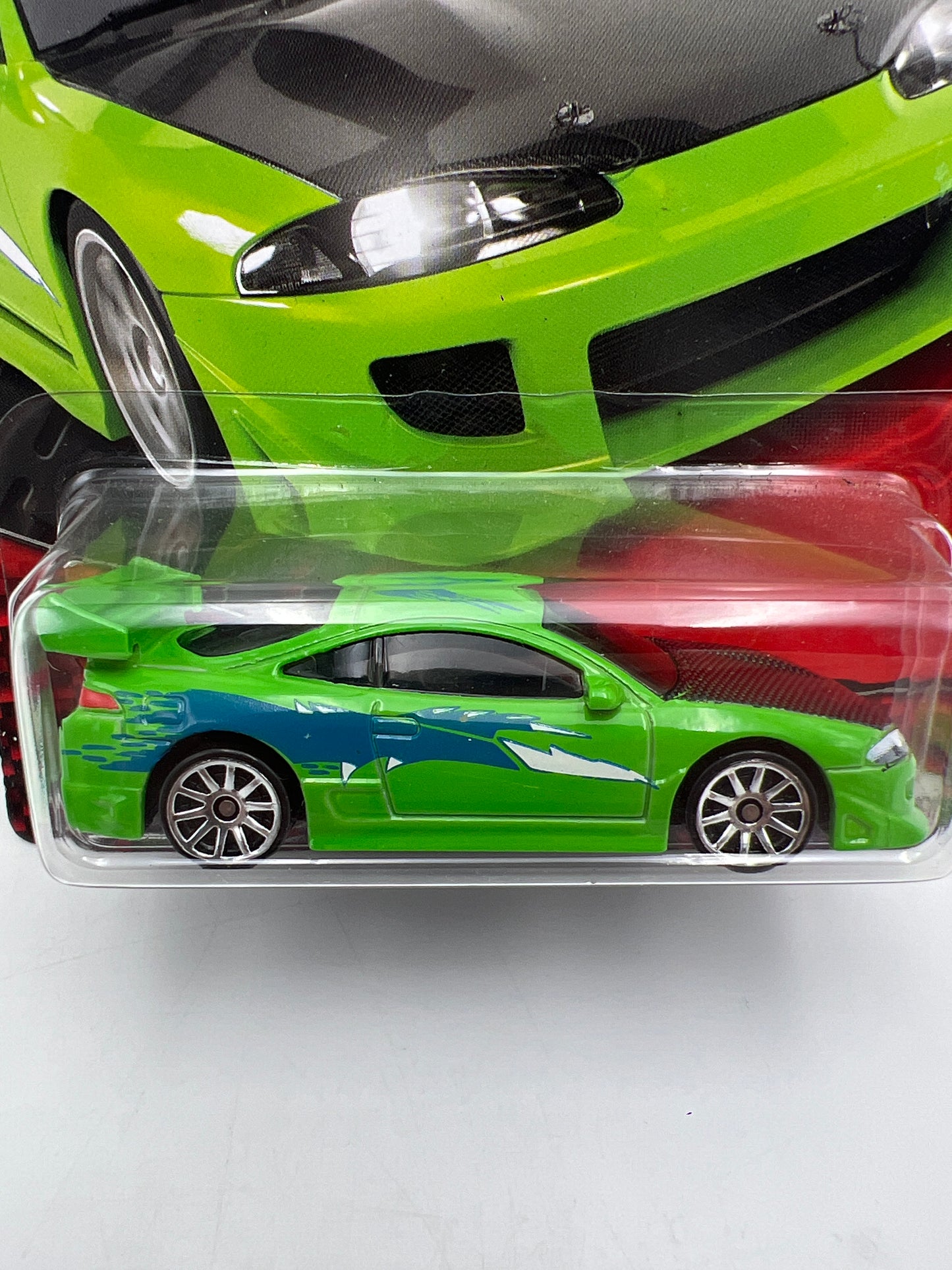 Hot Wheels Fast & Furious Series 1 #1 95 Misubishi Eclipse Green W/Protector
