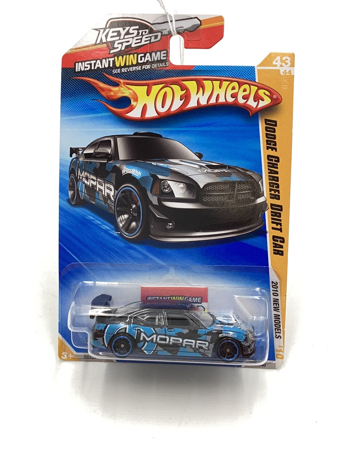 2010 Hot Wheels #43 Dodge Charger Drift Car black 58D