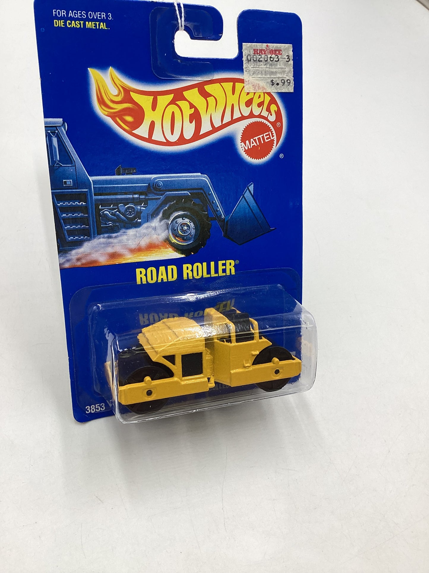 Hot Wheels Blue Card Collector No. 55 Road Roller Yellow 239C