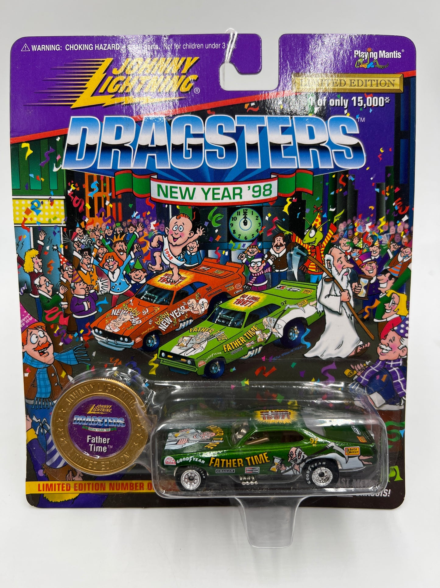 Johnny Lightning Dragsters New Year 98 #4229 Father Time Green 186C