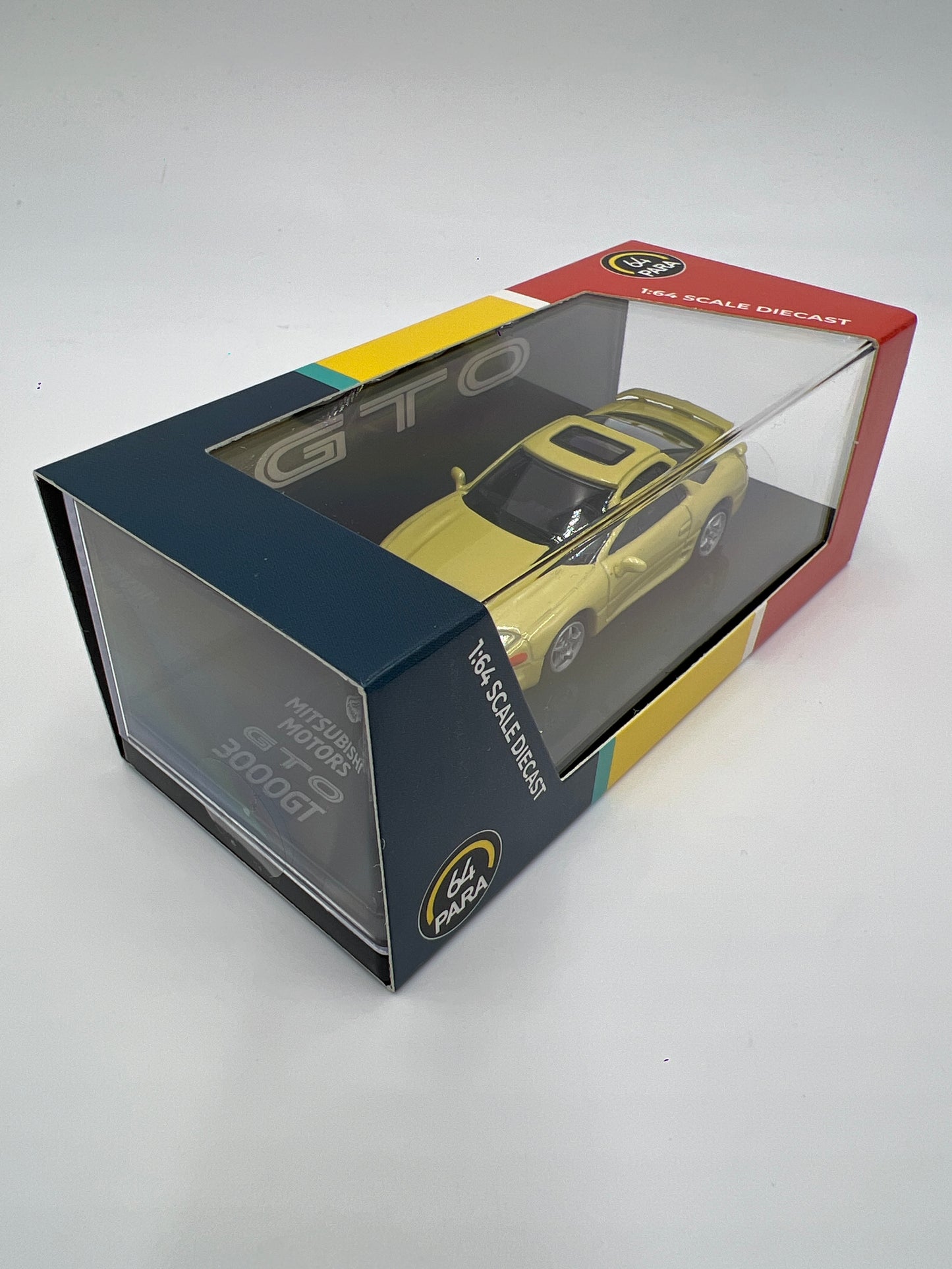 Para64 1:64 Scale Diecast Mitsubishi Motors Mitsubishi 3000GT GTO Martinique Yellow