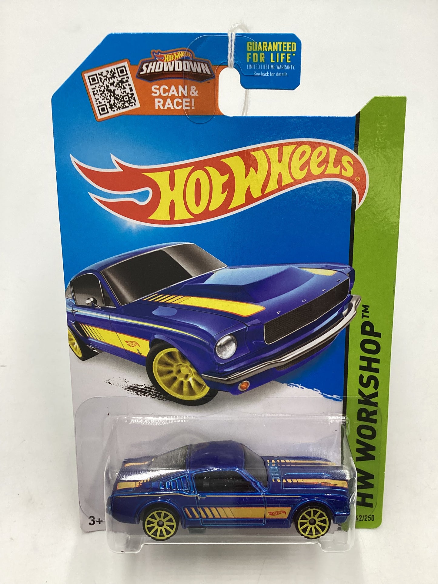 2015 Hot Wheels Workshop #242 65 Mustang 2+2 Fastback Blue 26H