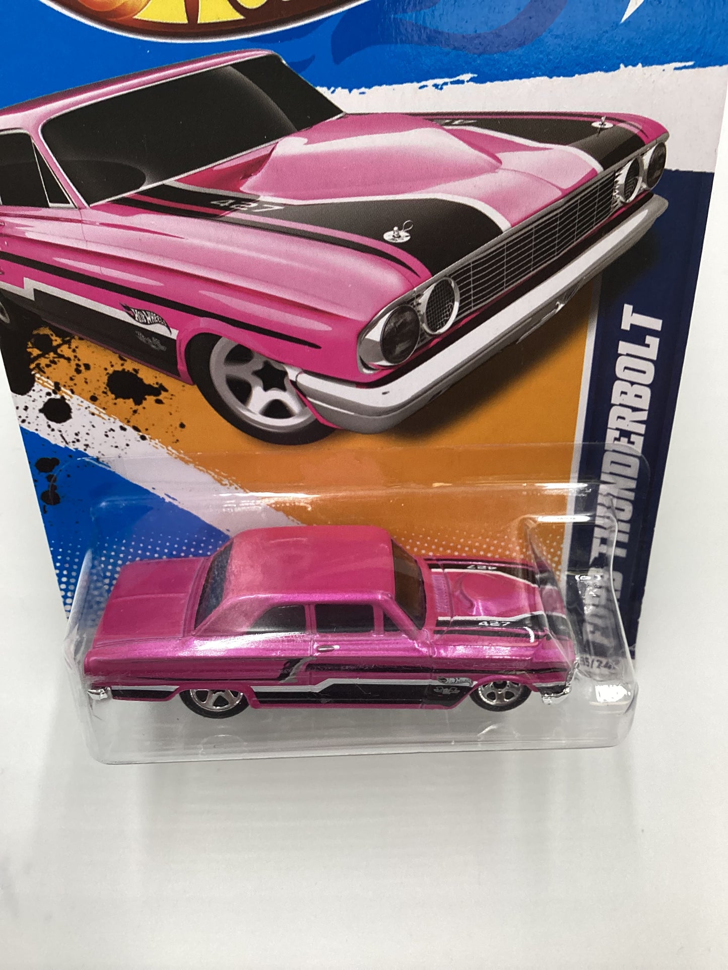 2012 Hot Wheels Ford #85 Ford Thunderbolt Pink Walmart Exclusive