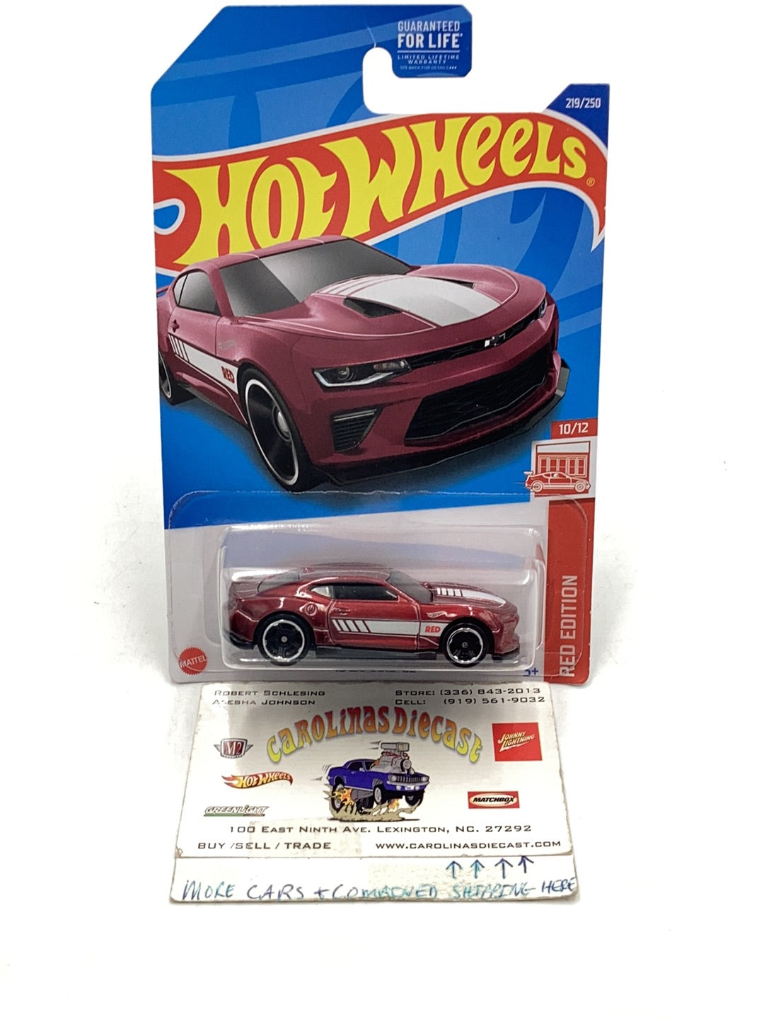 2022 Hot Wheels #219 18 Camaro SS has J hook crease