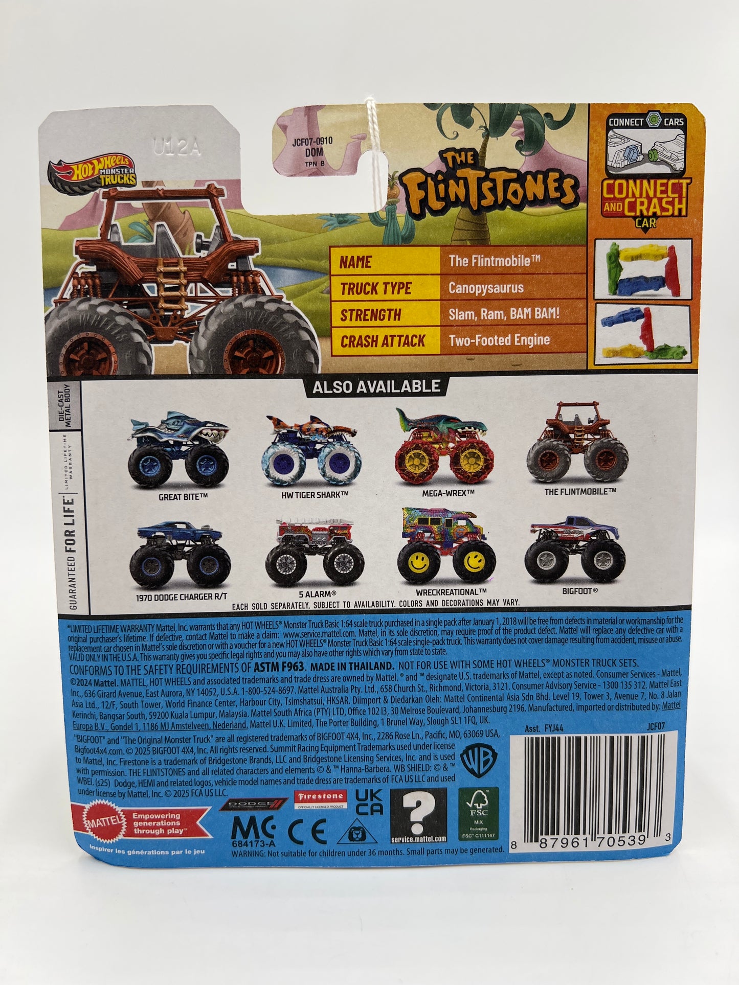 Hot Wheels Monster Trucks The Flintstones The Flintmobile 133H
