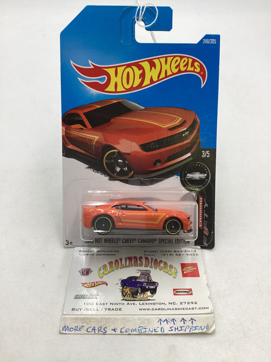 2017 Hot wheels #246 2013 Hot Wheels Camaro Special Edition Orange 1E