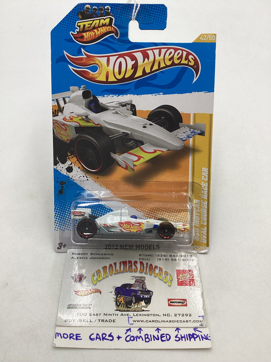 2012 Hot Wheels #42 2011 IndyCar Oval Course Race Car White 50E