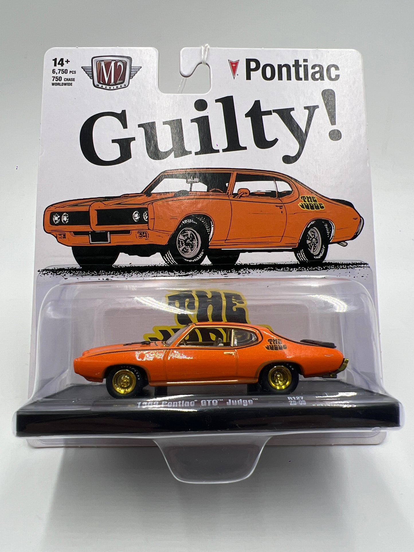 M2 Machines Auto-Drivers CHASE 1969 Pontiac GTO Judge Orange R127