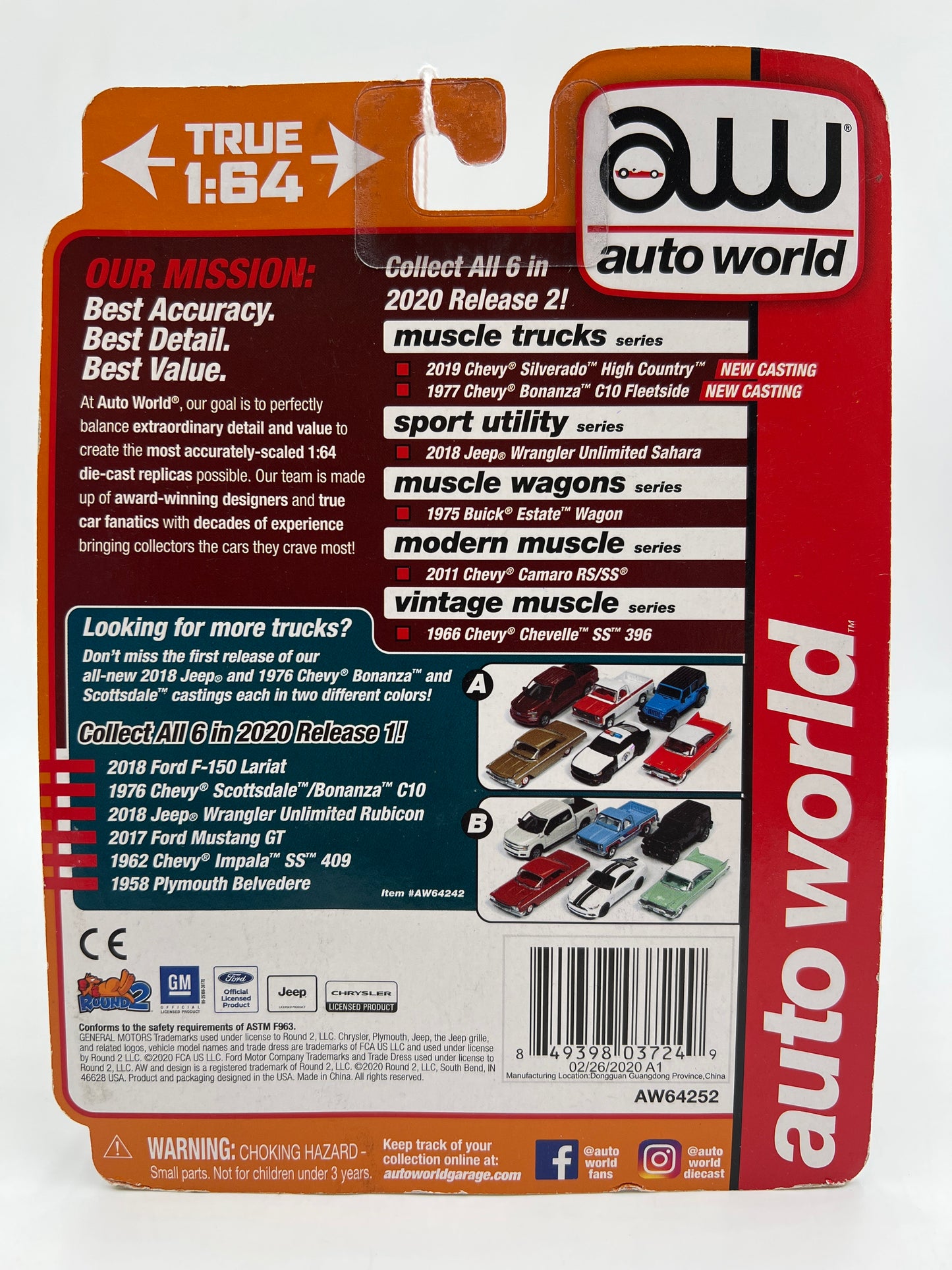 Auto World Muscle Trucks Release 2 Version A 1977 Chevy Bonanza C10 Fleetside Brown/Tan 182E