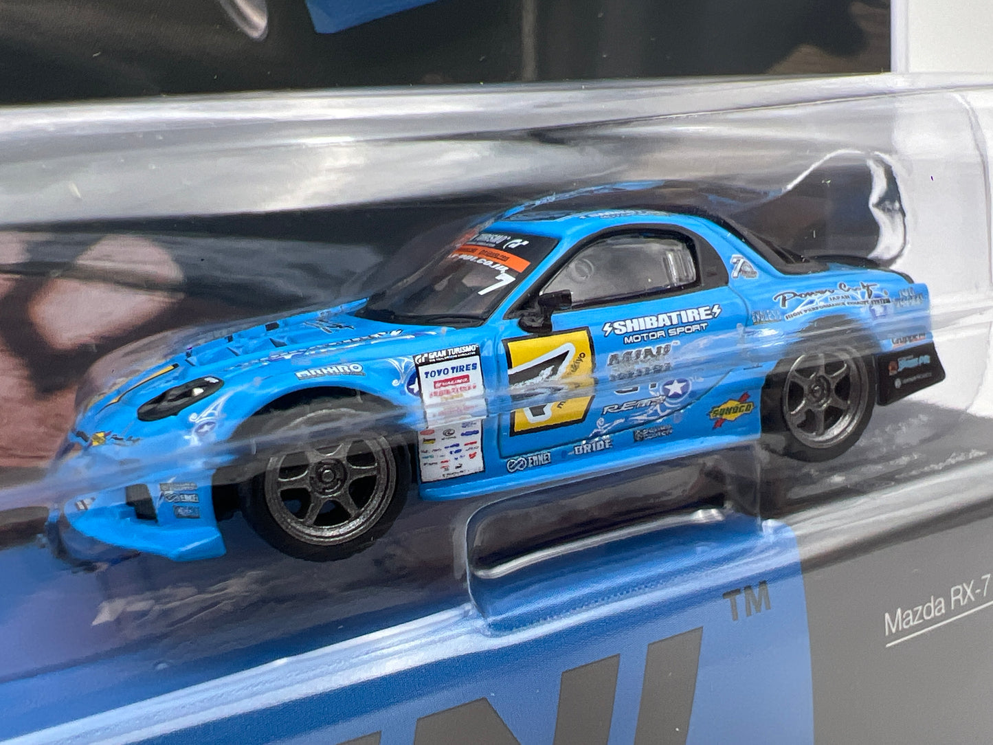 Mini GT #1195 Mazda RX-7 RE-Amemiya 2025 D1GP Blue 220D