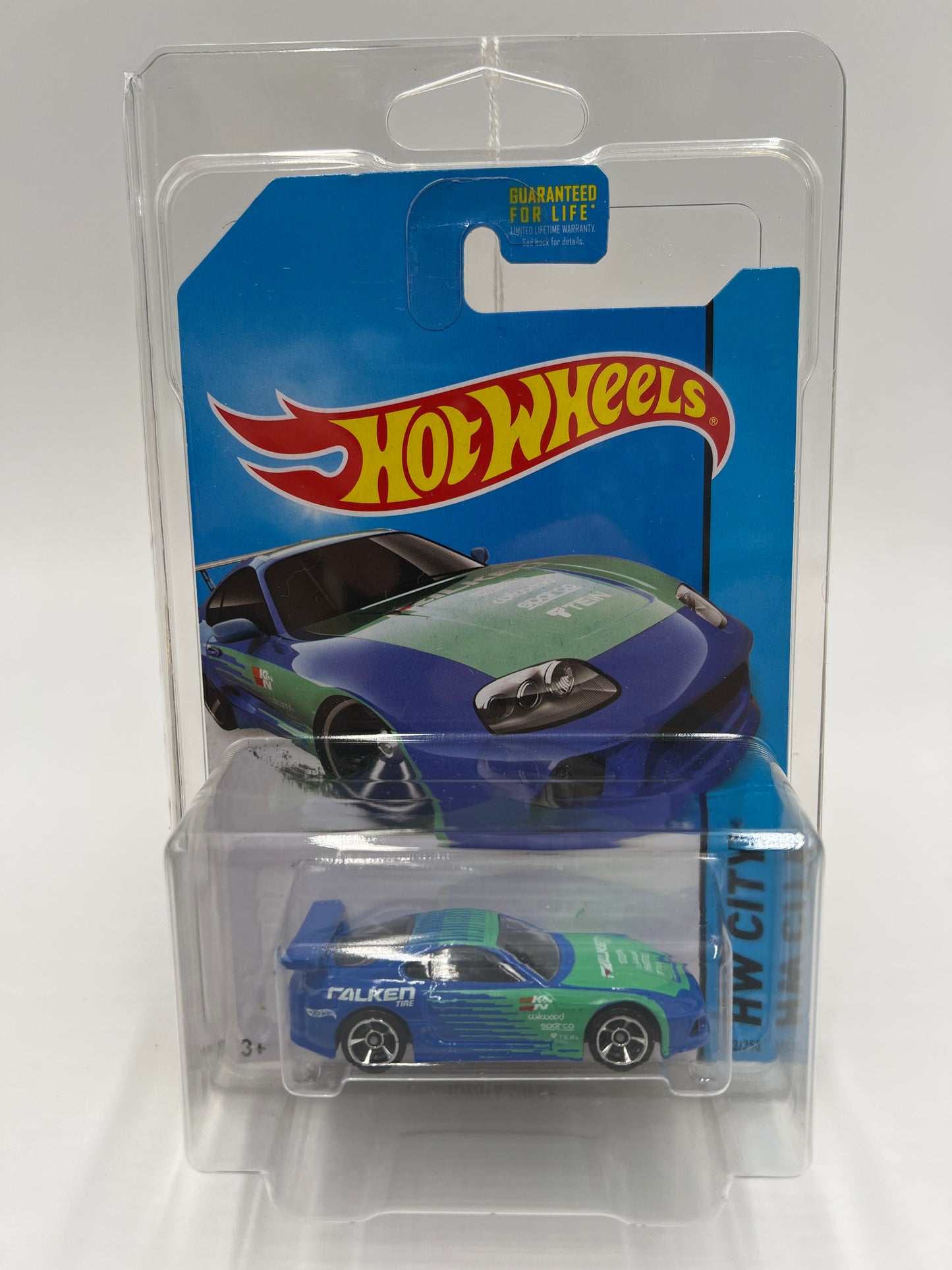 2014 Hot Wheels City #22 Toyota Supra Falken W/Protector