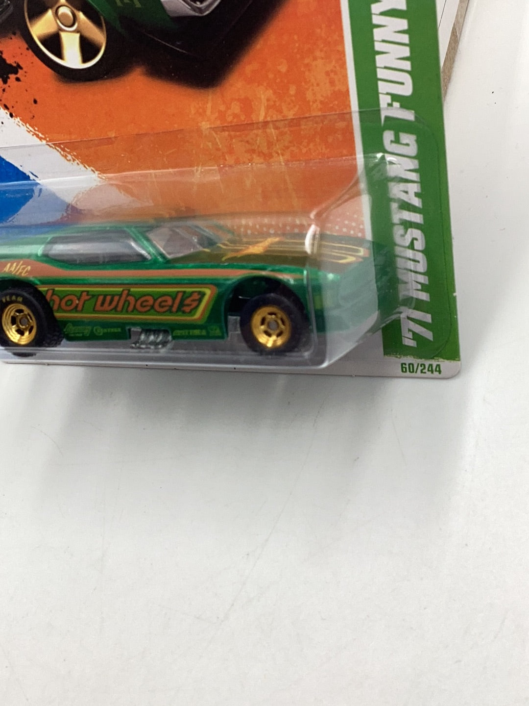 2011 hot wheels super treasure hunt #60 71 Mustang Funny Car W/ Protector