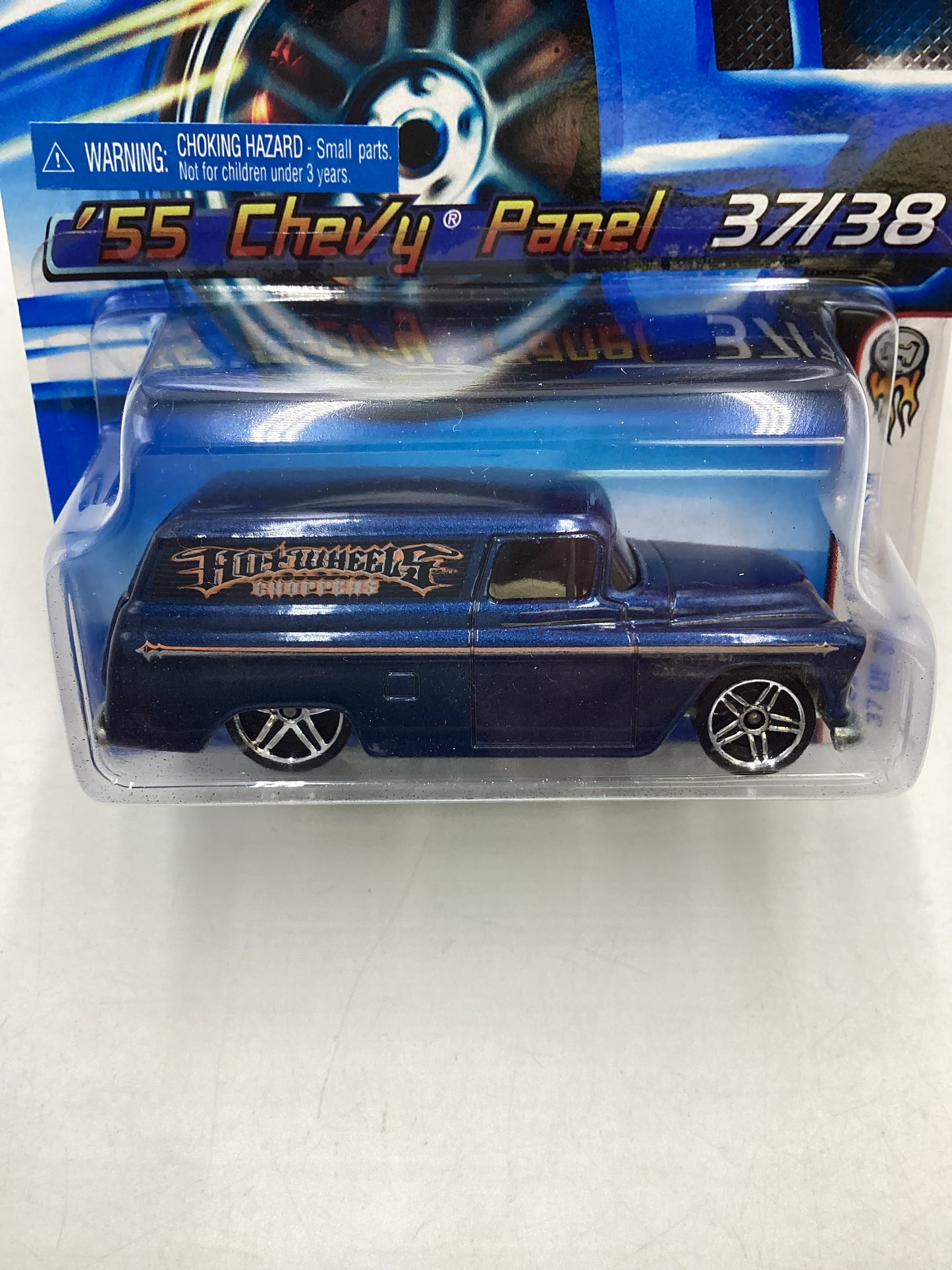 2006 Hot Wheels First Editions #037 55 Chevy Panel Blue with protector