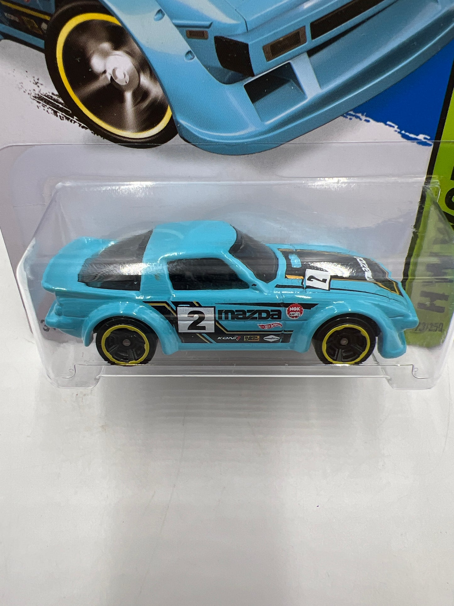 2015 Hot Wheels Workshop #193 Kmart Exclusive Mazda RX7 Light Blue 240B