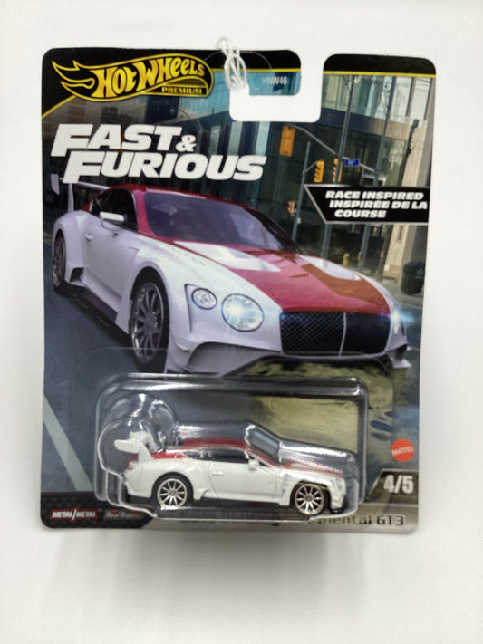 2024 Hot wheels Gold Label Fast and Furious #4 2018 Bentley Continental GT2 White/Red 246F