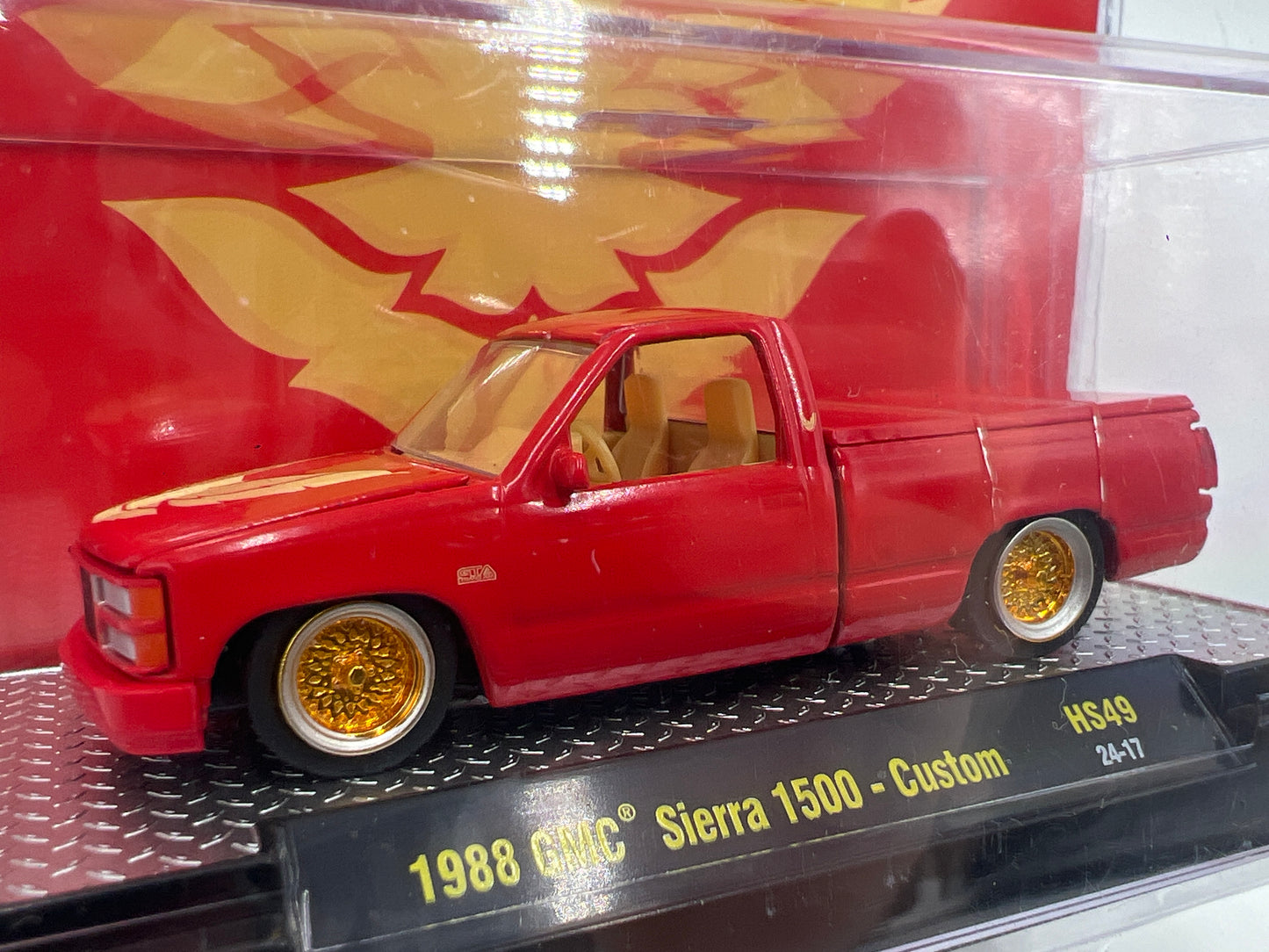 M2 Machines Hobby Lobby Exclusive 1/4400 OBS 1988 GMC Sierra 1500 Custom Red HS49