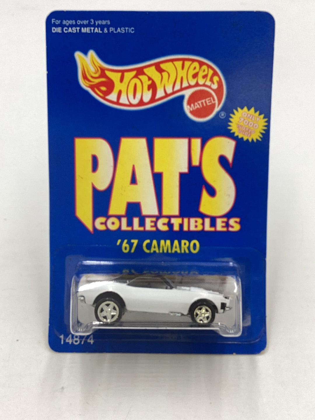 Hot Wheels Pats Collectibles 67 Camaro 14874 1/7000 with protector