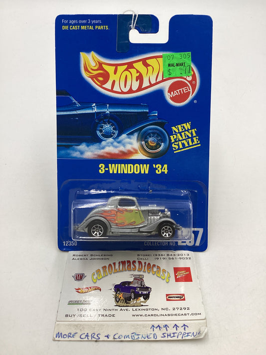 Hot Wheels Blue Card Collector No. 257 3-Window 34 Silver 7SP Wheels 239B