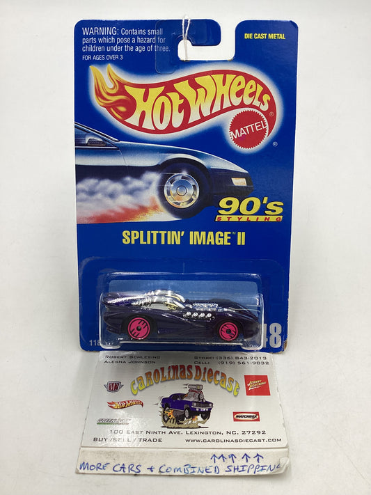 Hot Wheels Blue Card Collector No. 248 Splittin Image II Blue UHPK Wheels / Chrome window 238H