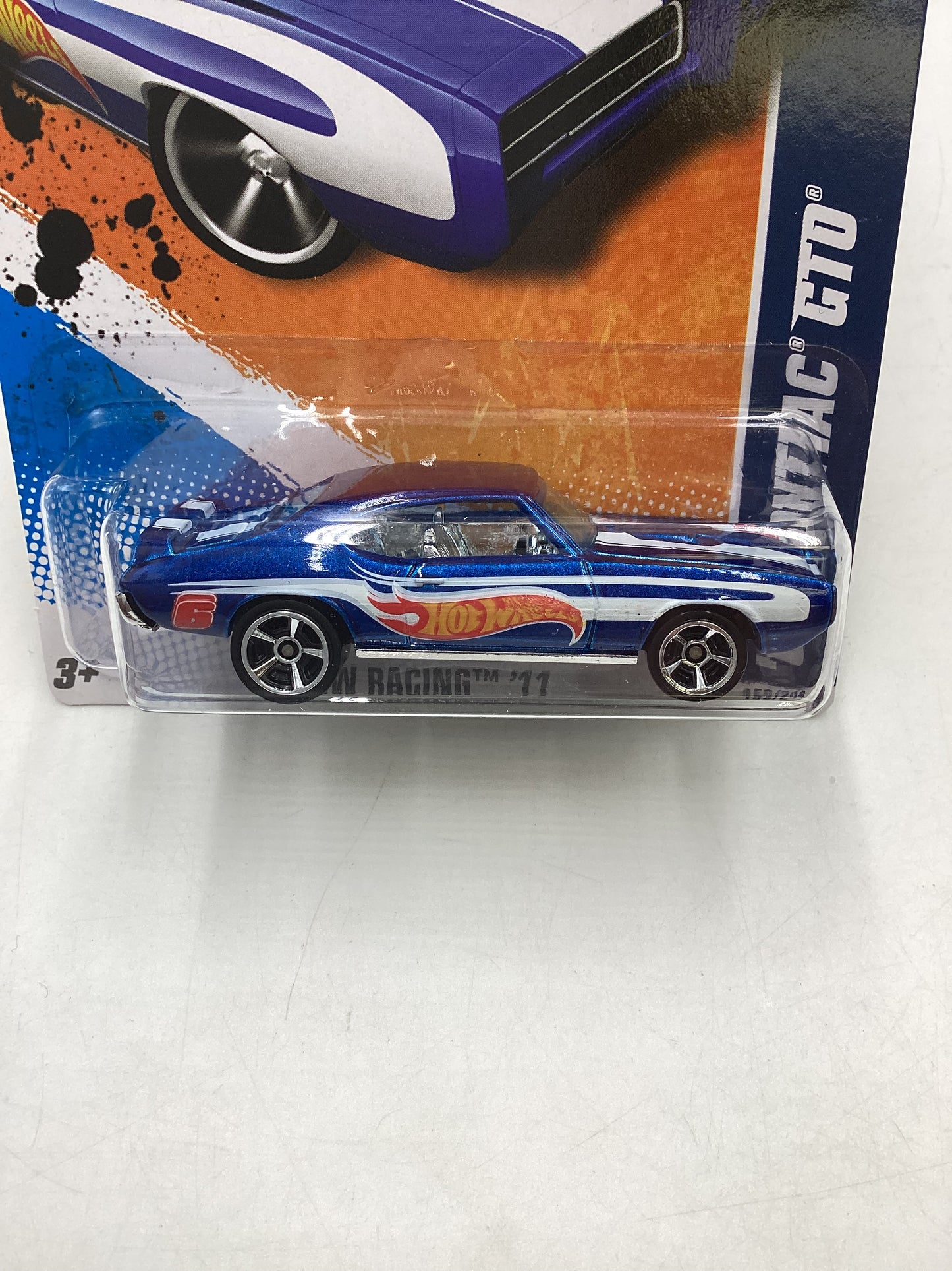 2011 Hot Wheels #153 69 Pontiac GTO Blue Factory Sealed 39C