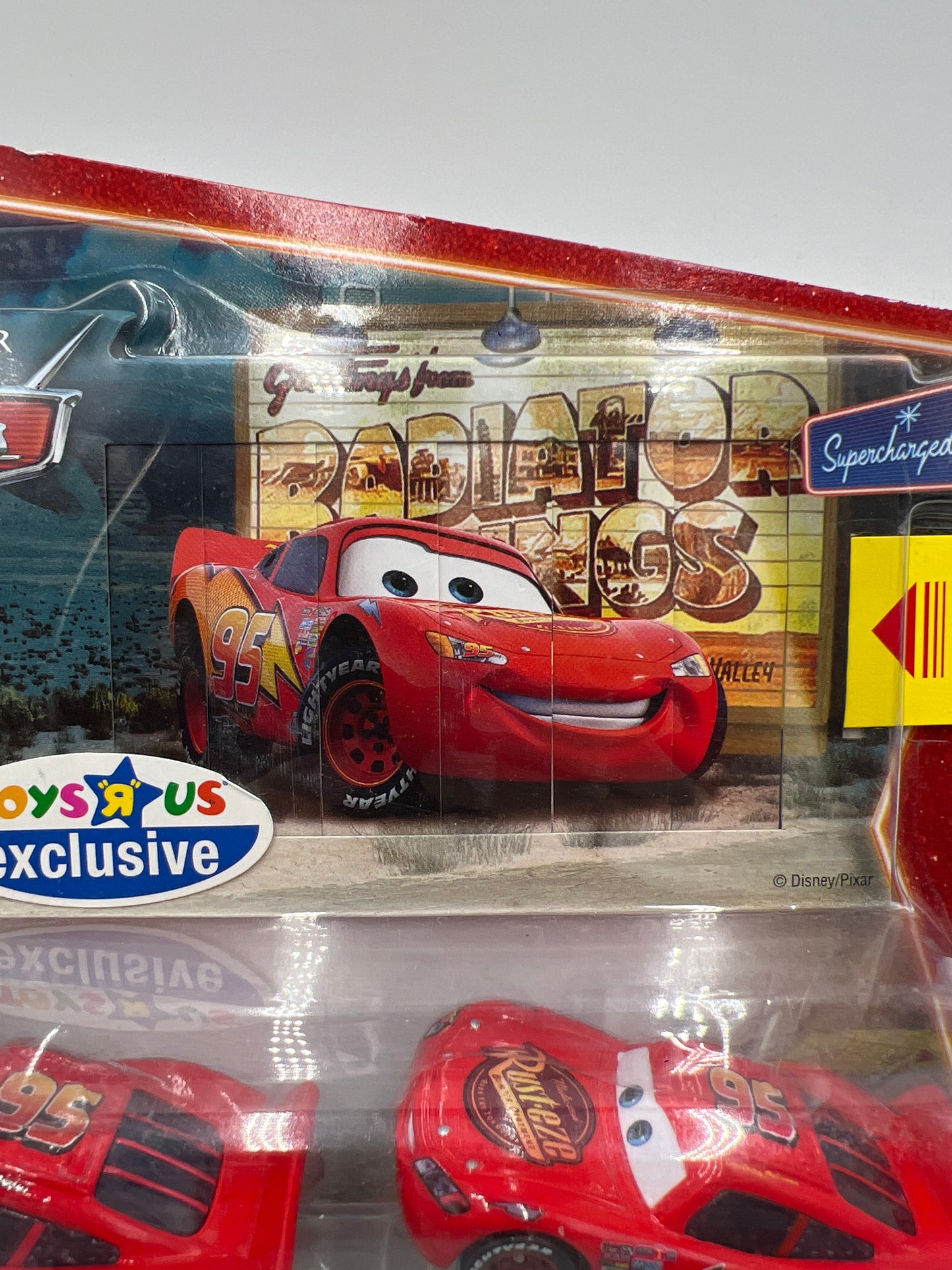 Disney Pixar Cars Supercharged Movie Doubles Toys R Us Exclusive Lightning McQueen & Tongue McQueen