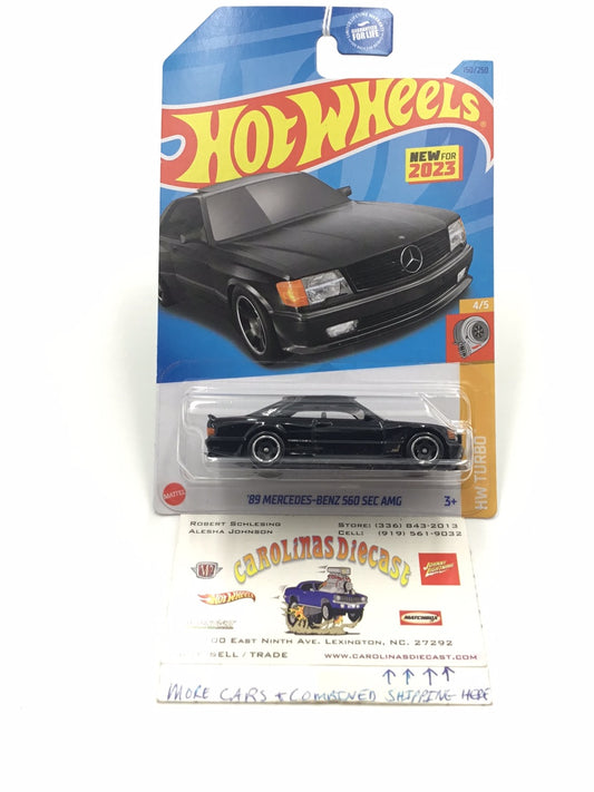 2023 hot wheels #150 89 Mercedes-Benz 560 SEC AMG black 90C