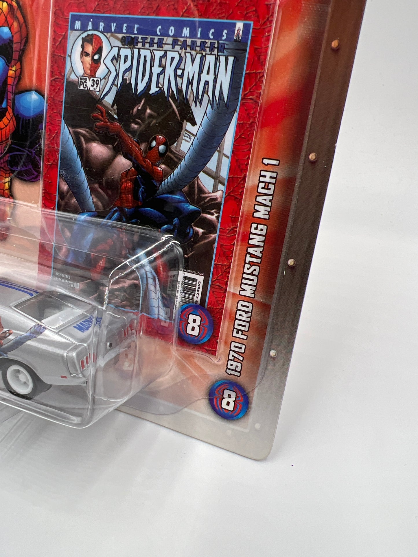Johnny Lightning White Lightning Chase Marvel Spider-Man #8 1970 Ford Mustang Mach 1 Silver