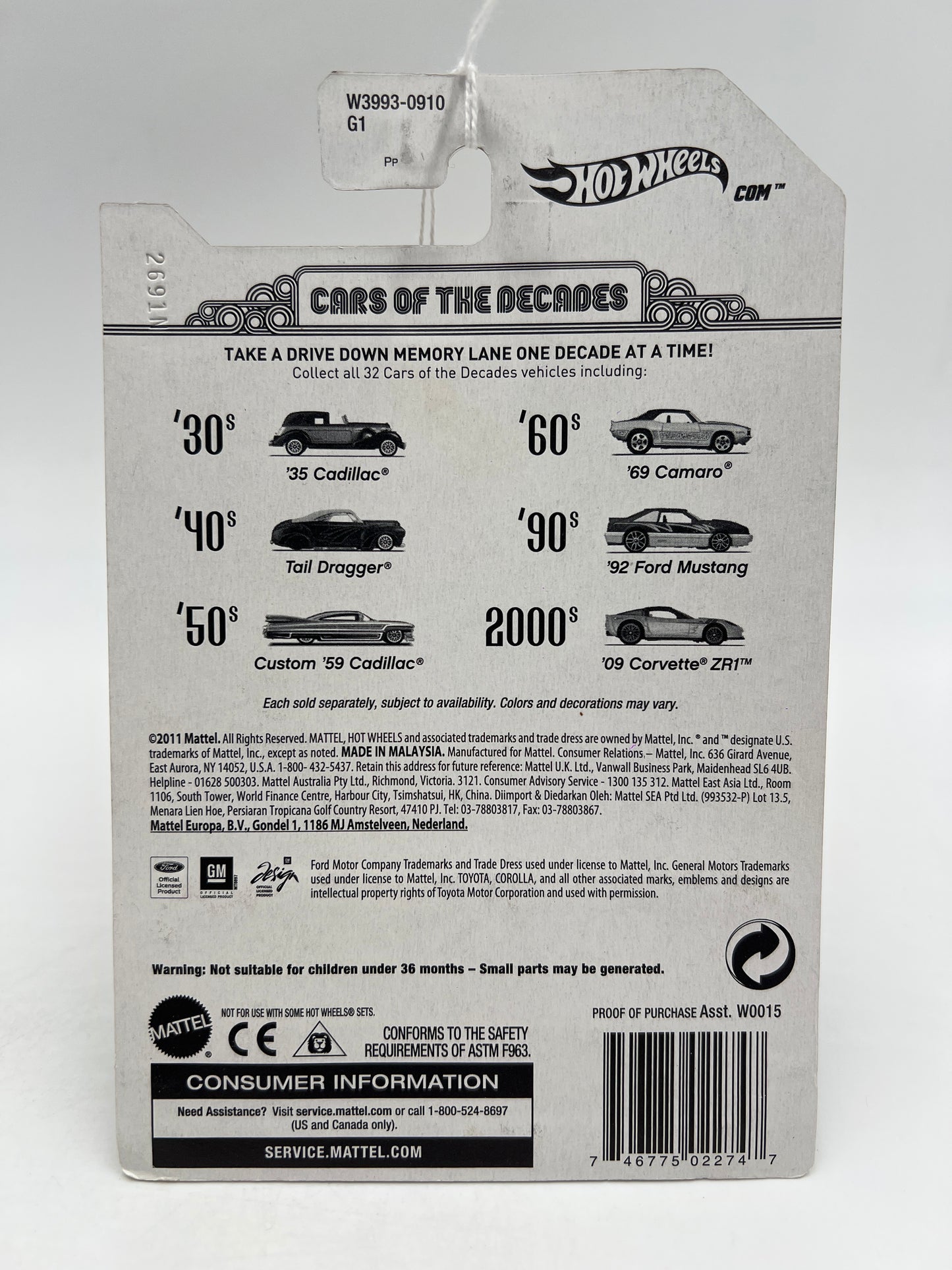 Hot Wheels Cars of the Decades The 30s #1 35 Cadillac Green 163C