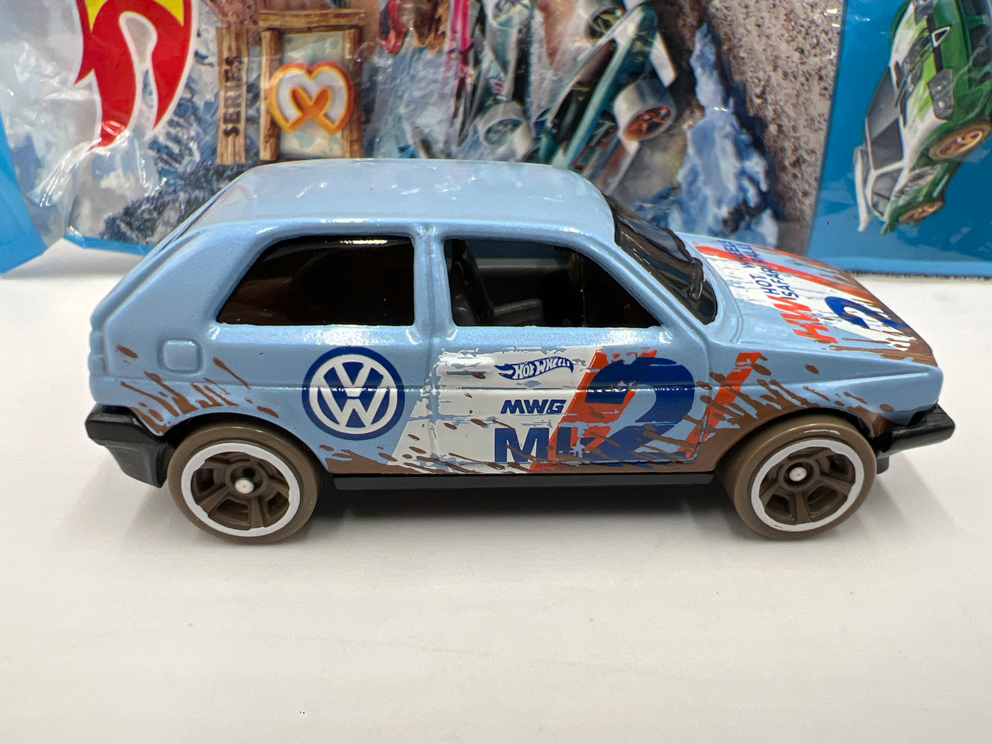2020 Hot Wheels Mystery Models Series 3 #2 Chase Volkswagen Golf Light Blue