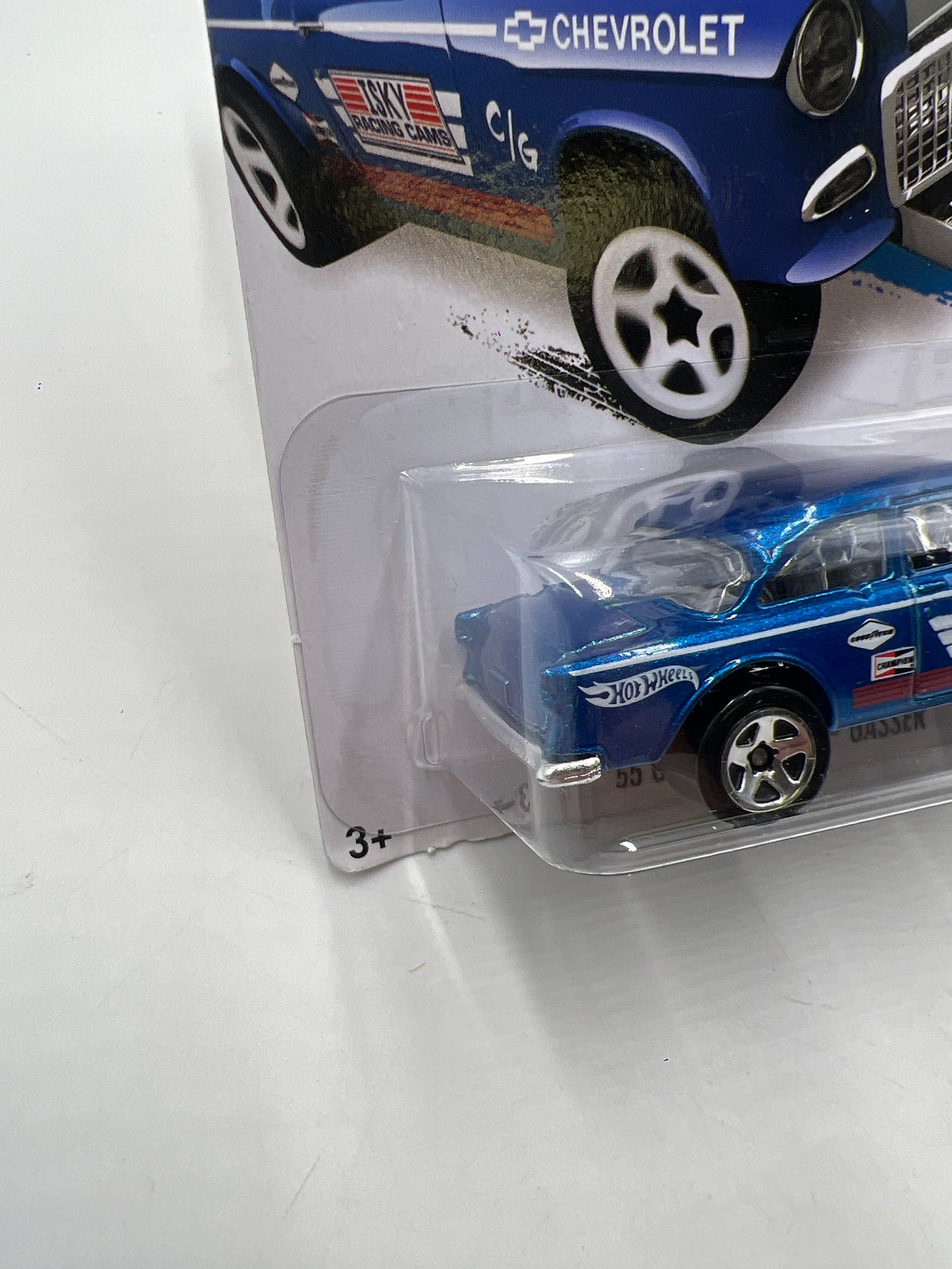 2014 Hot Wheels Workshop #241 55 Chevy Bel Air Gasser Blue 9B