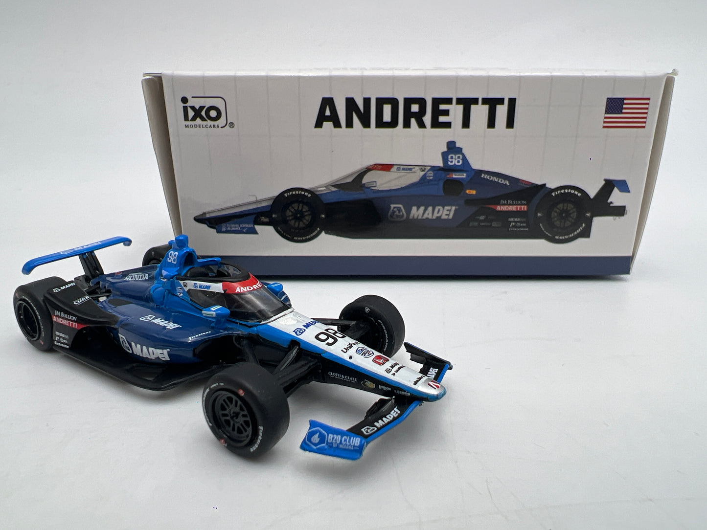 IXO Models 1/64 NTT Indycar Series Marco Andretti #98 Mapei