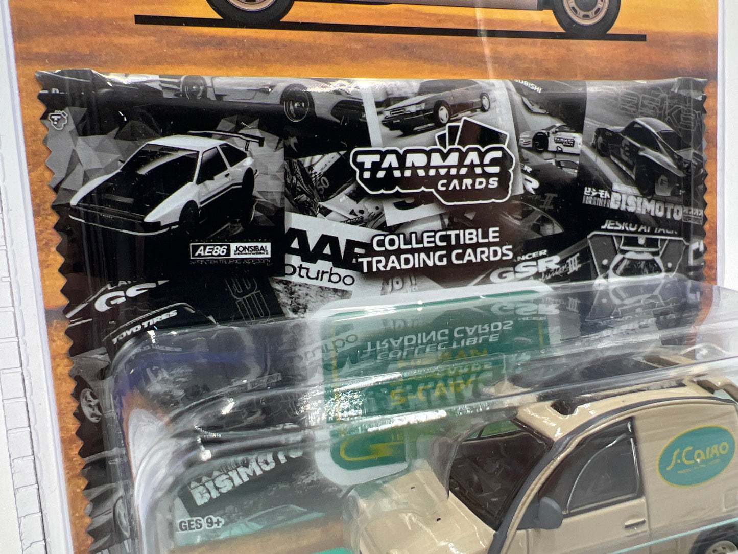 Tarmac Works Mijo Exclusives Nissan S-Cargo Presentation W/Trading Cards #73 239H