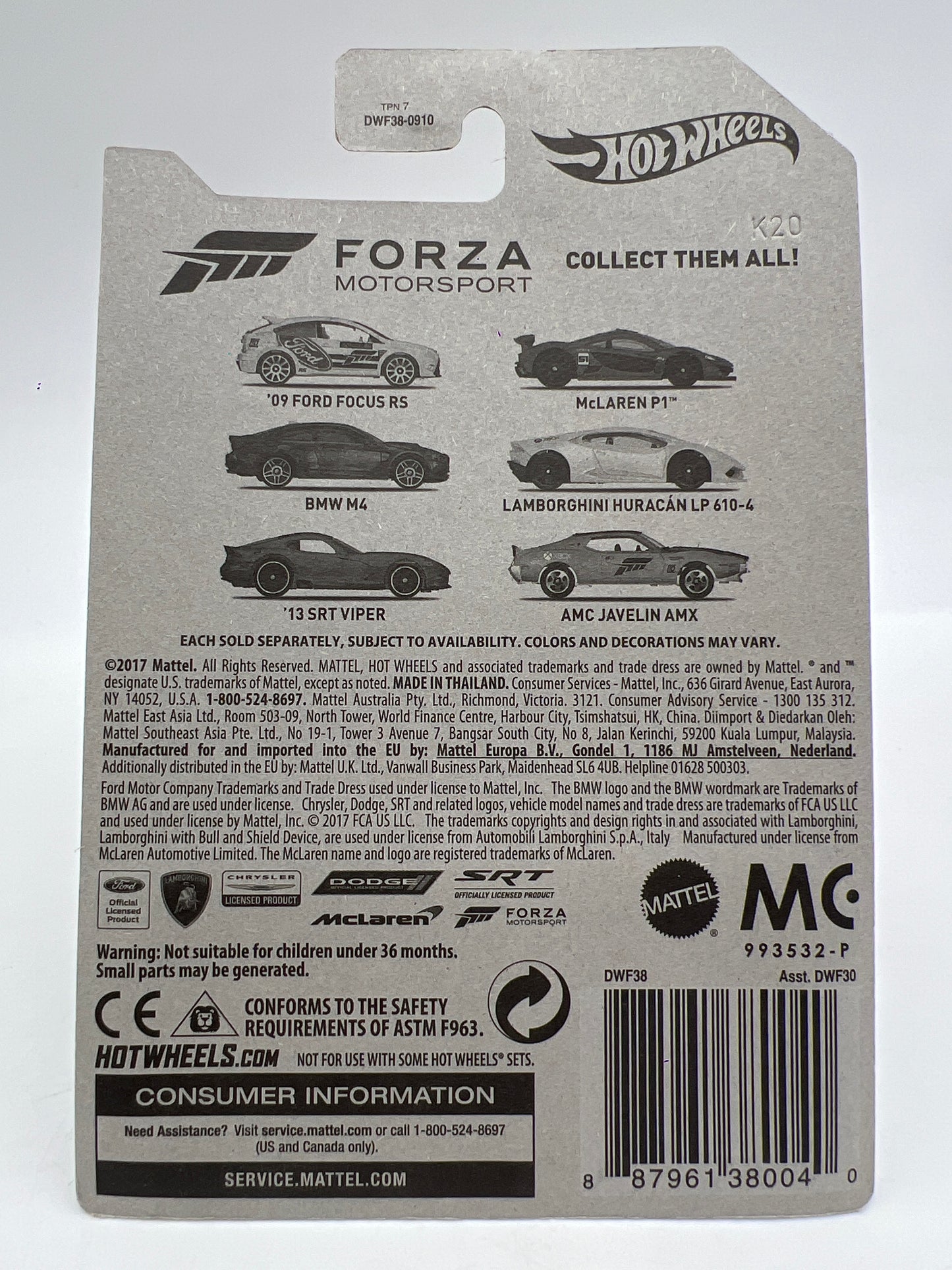 Hot Wheels Forza Motorsport #6 AMC Javelin AMX Silver 167R