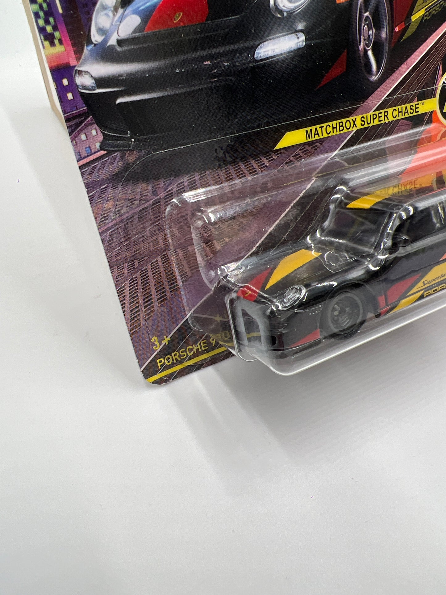 Matchbox Super Chase Porsche 911 GT3 Black W/Protector