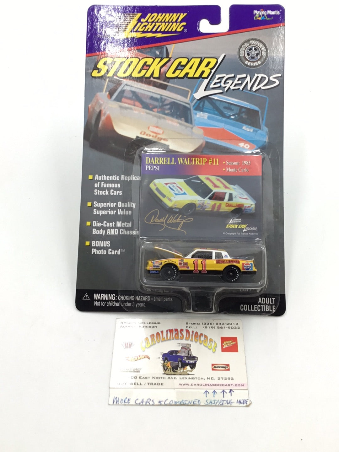 Johnny lightning Stock Car Legends #11 Darrell Waltrip Monte Carlo PP1