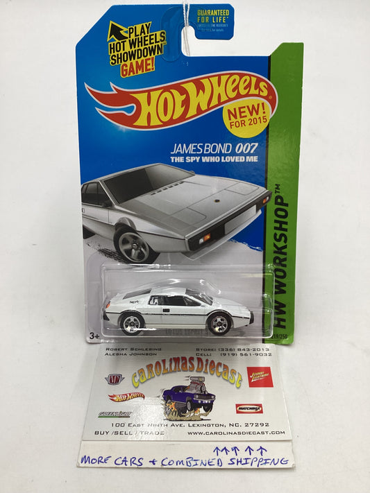 2015 Hot Wheels Workshop #219 Lotus Esprit S1 White 62C