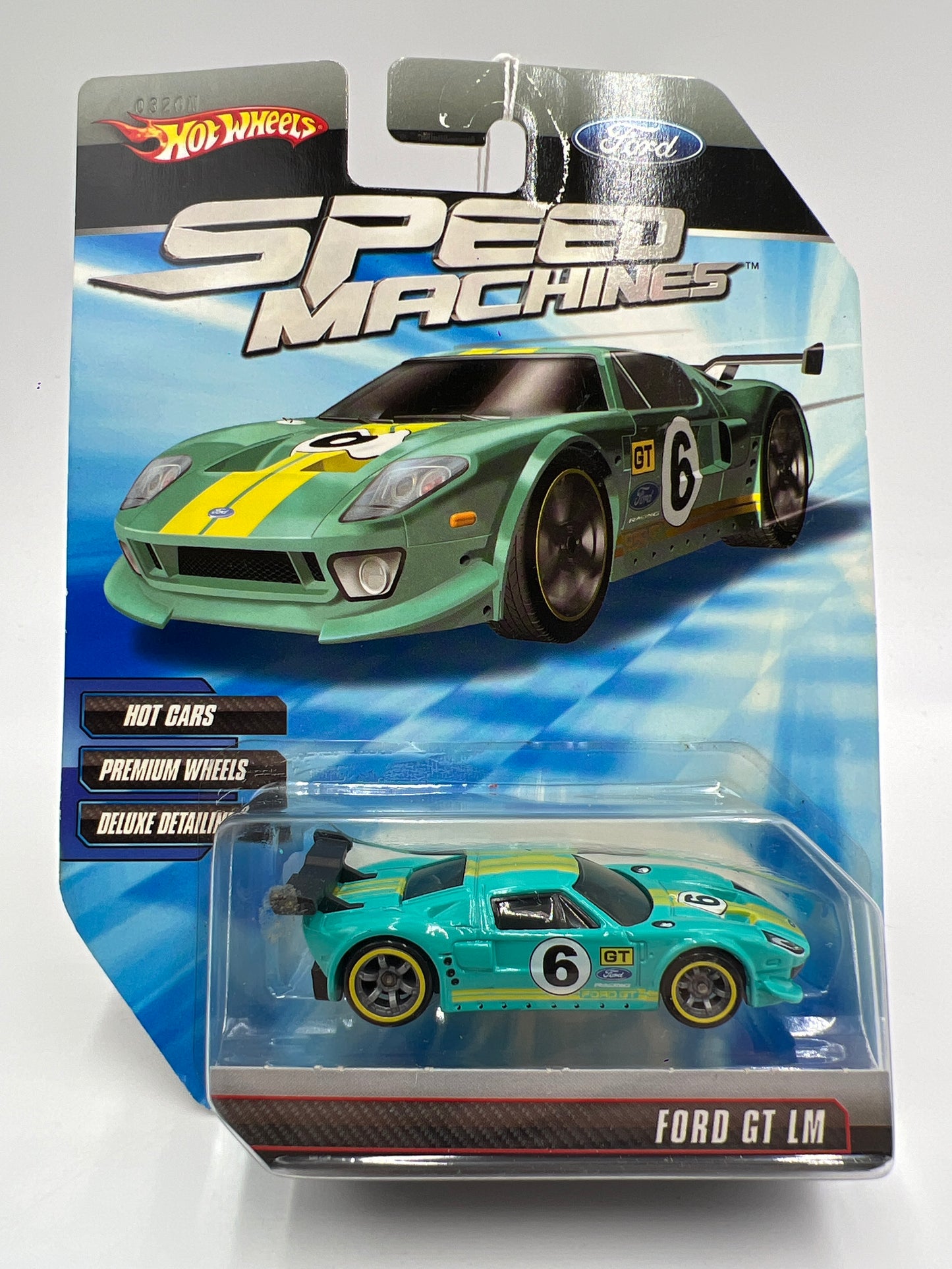 Hot Wheels Premium Speed Machines Ford GT LM Teal Card Not Perfect