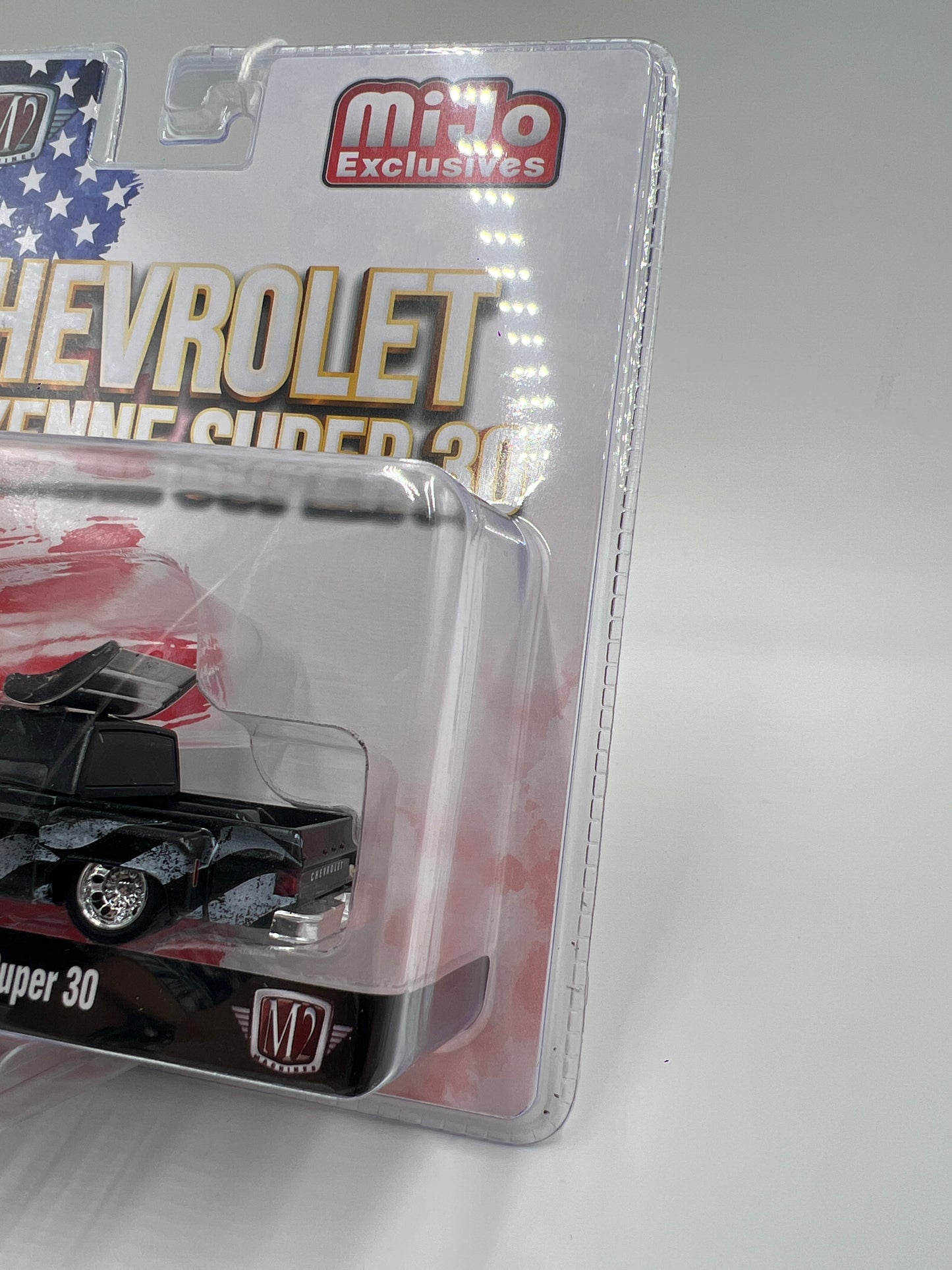 2025 M2 Machines Mijo Exclusives Stars & Stripes 1973 Chevrolet Cheyenne Super 30 Black mjs07 199D