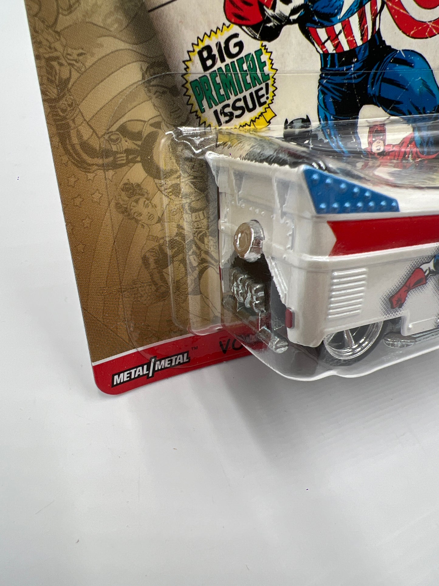 2021 Hot Wheels Marvel Pop Culture #1 Volkswagen T1 Drag Bus Captain America 256A