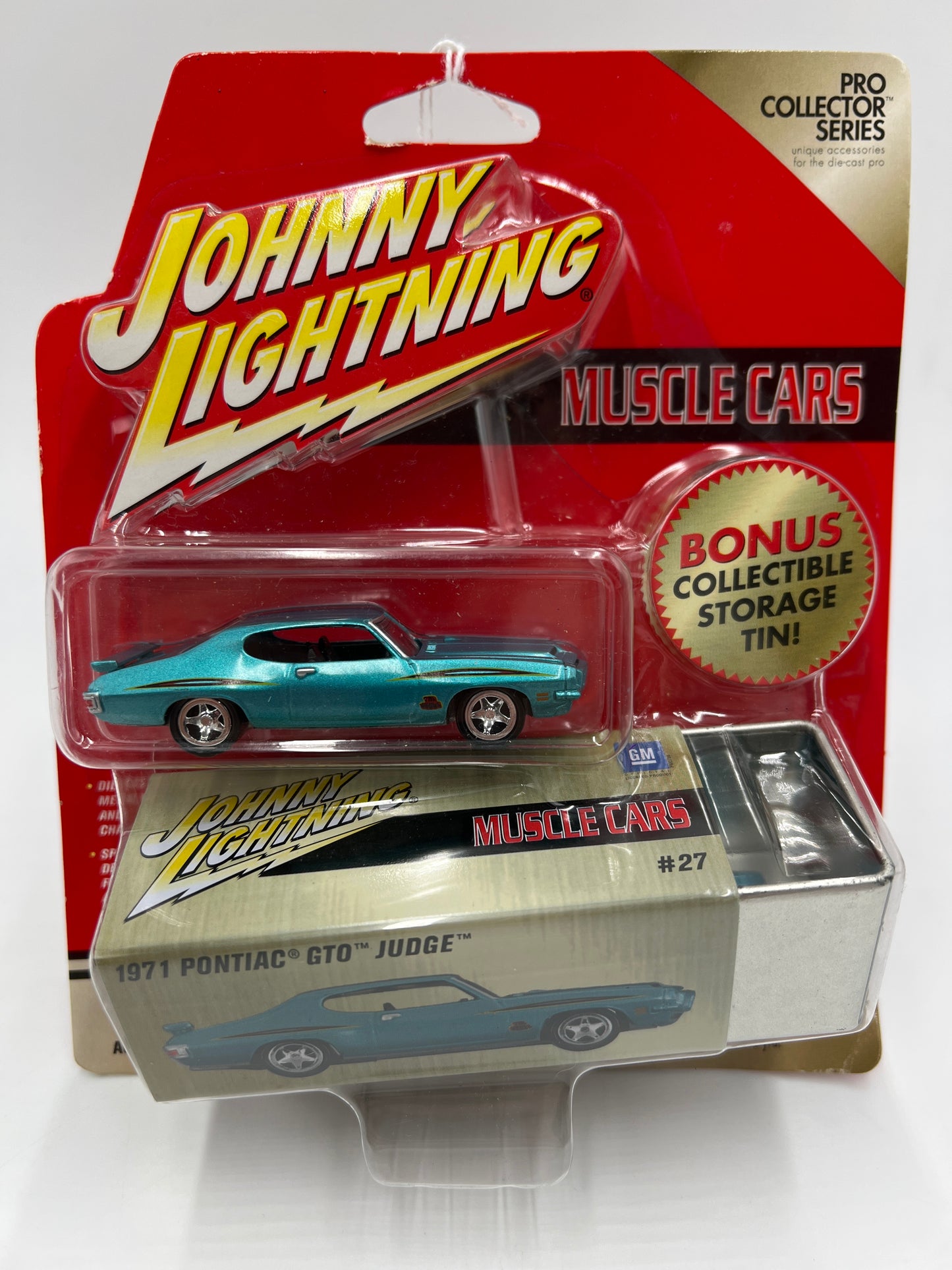 Johnny Lightning Pro Collector Series W/Storage Tin #27 1971 Pontiac GTO Judge Blue 231A