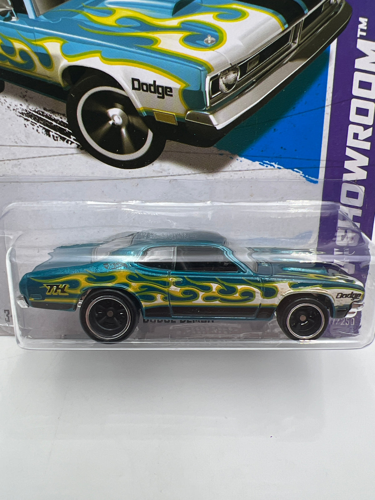 2013 Hot Wheels Super Treasure Hunt #217 71 Dodge Demon Blue W/ Protector