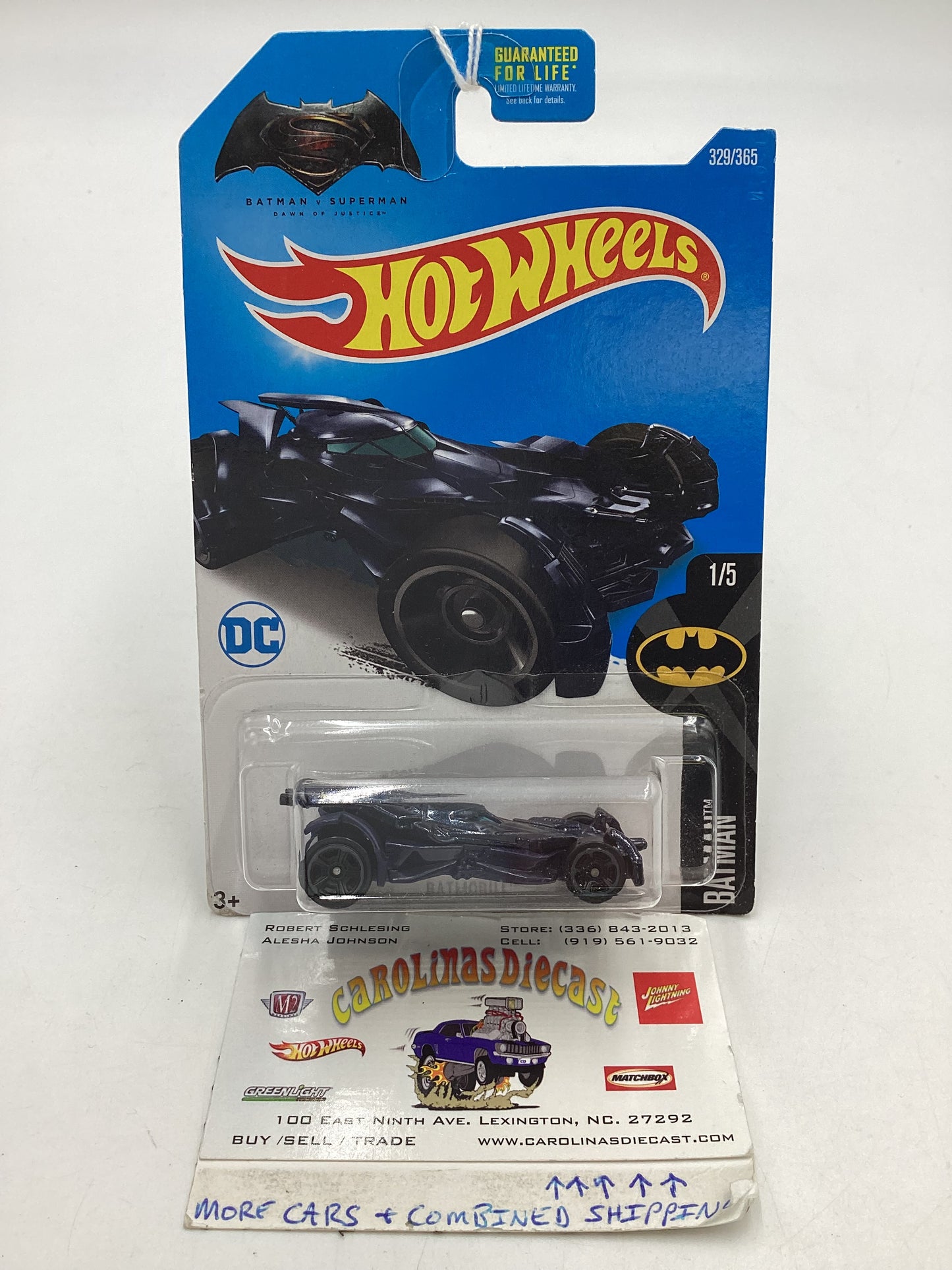 2015 Hot wheels #329 Batmobile 113H