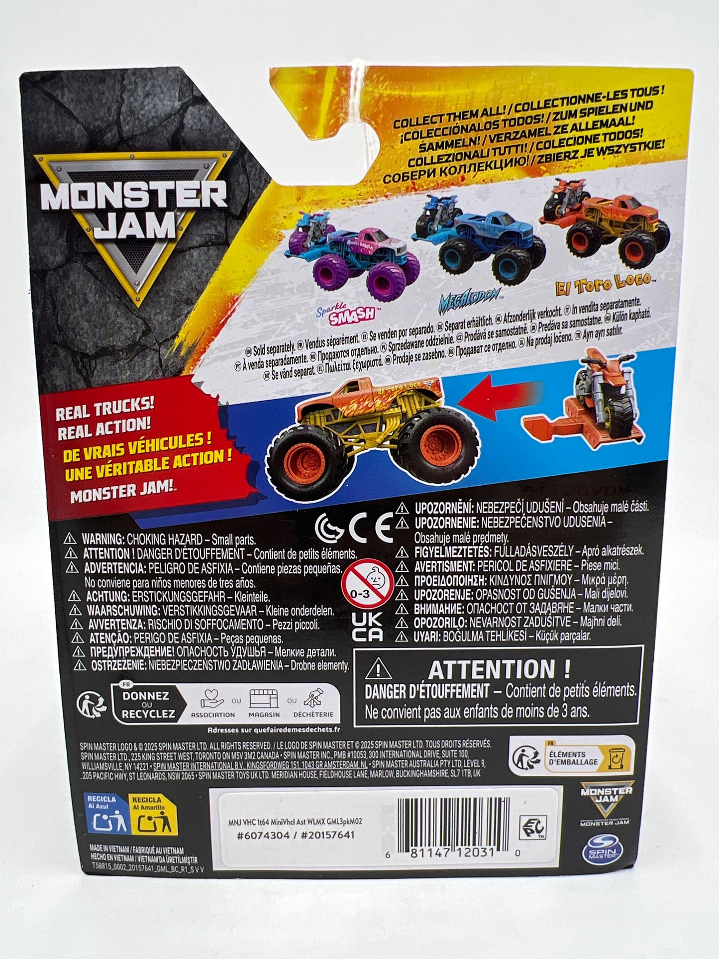 Monster Jam Walmart Exclusive 2 Pack El Toro Loco W/Dirt Bike 133G
